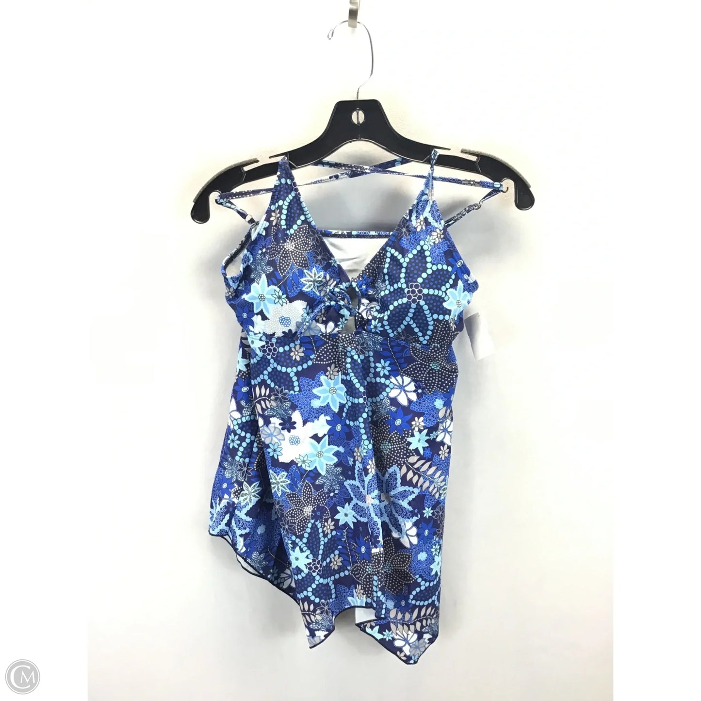 Swimsuit 2pc By Clothes Mentor In Blue & Grey, Size: M