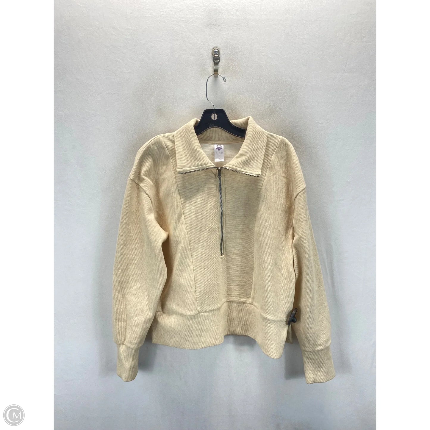 Sweatshirt Crewneck By Te Verde In Beige, Size: S