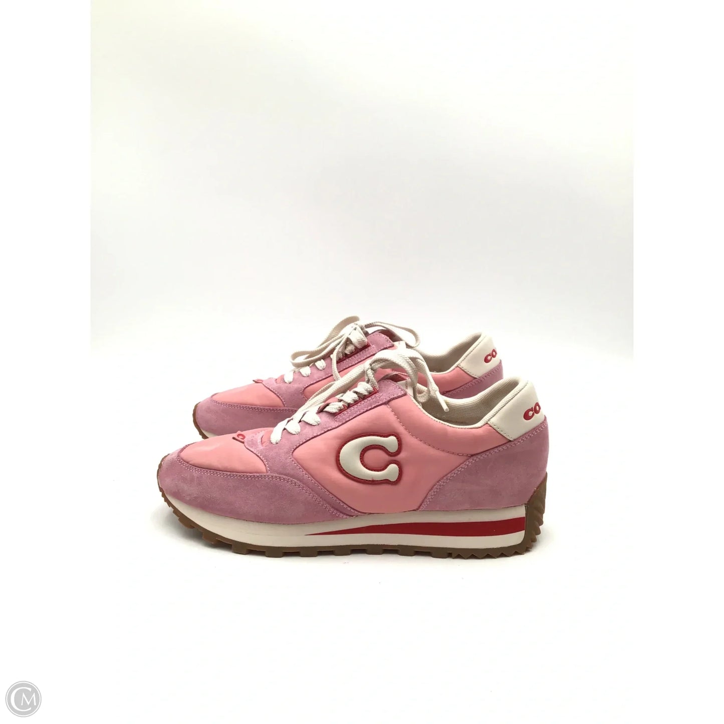Shoes Designer By Coach In Pink & Red, Size: 9.5