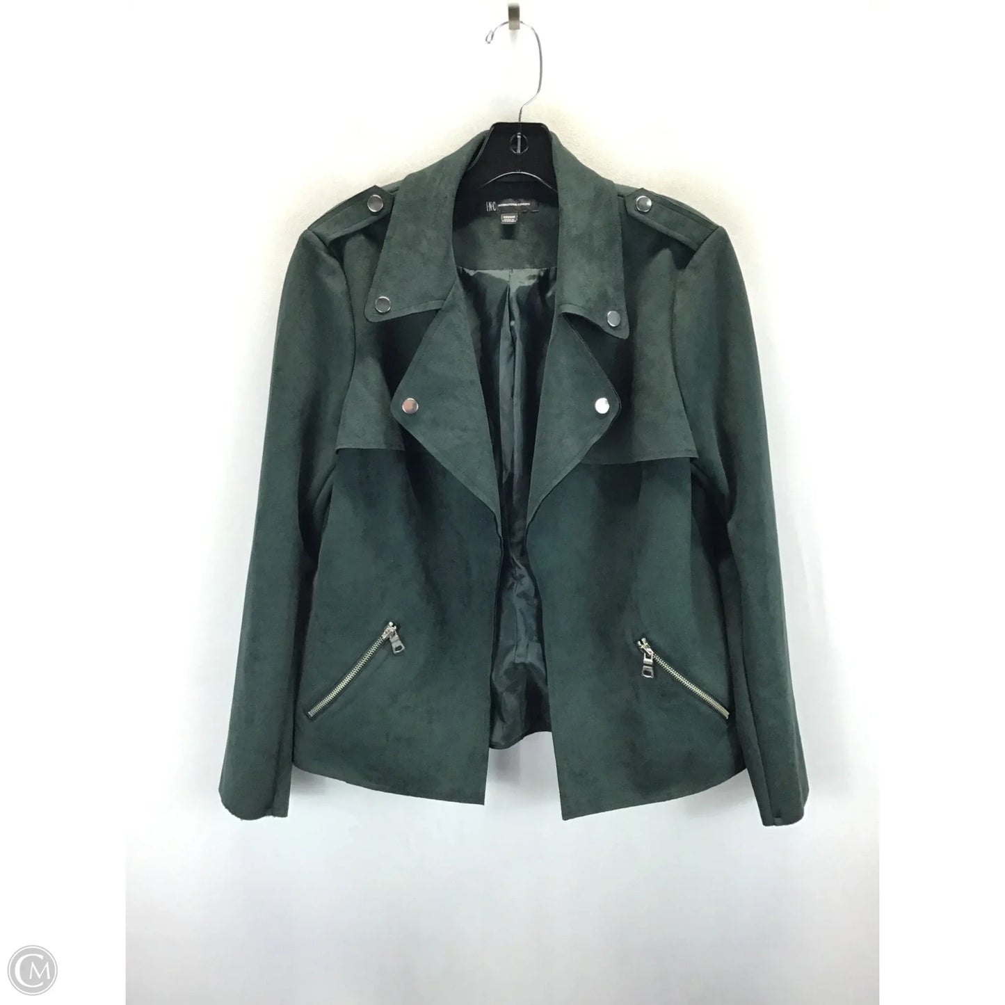 Jacket Moto By Inc In Green, Size: M