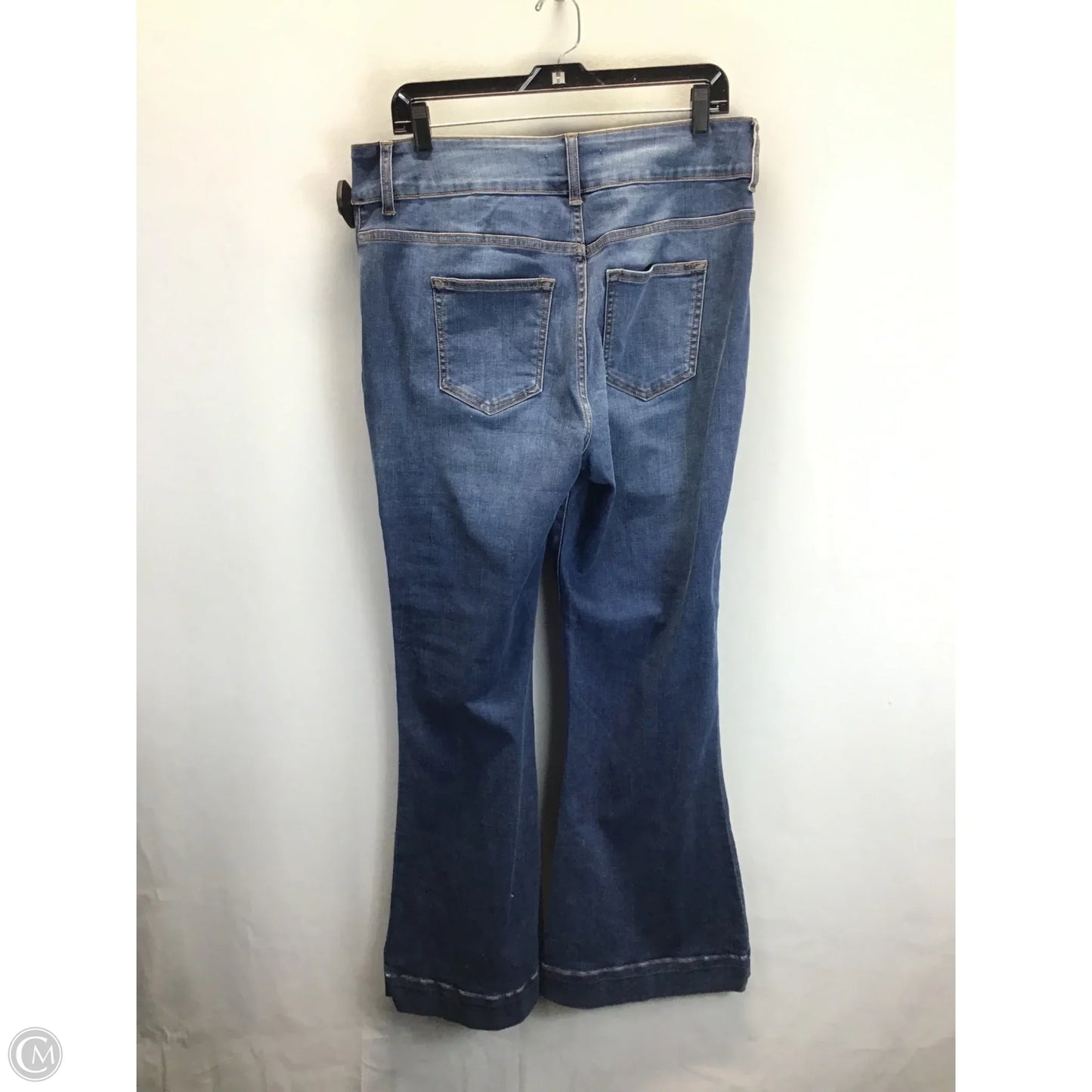 Jeans Flared By Forever 21 In Blue Denim, Size: 12