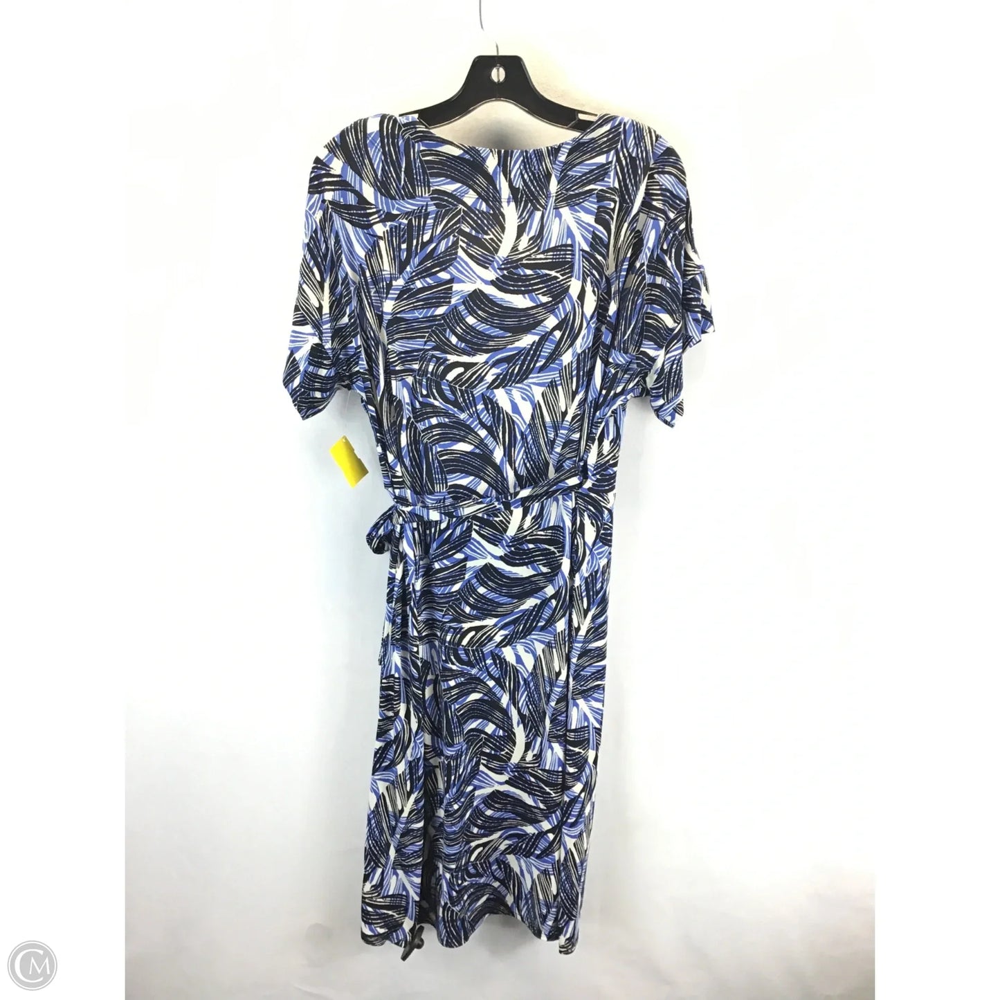 Dress Casual Midi By Dressbarn In Blue & White, Size: 10