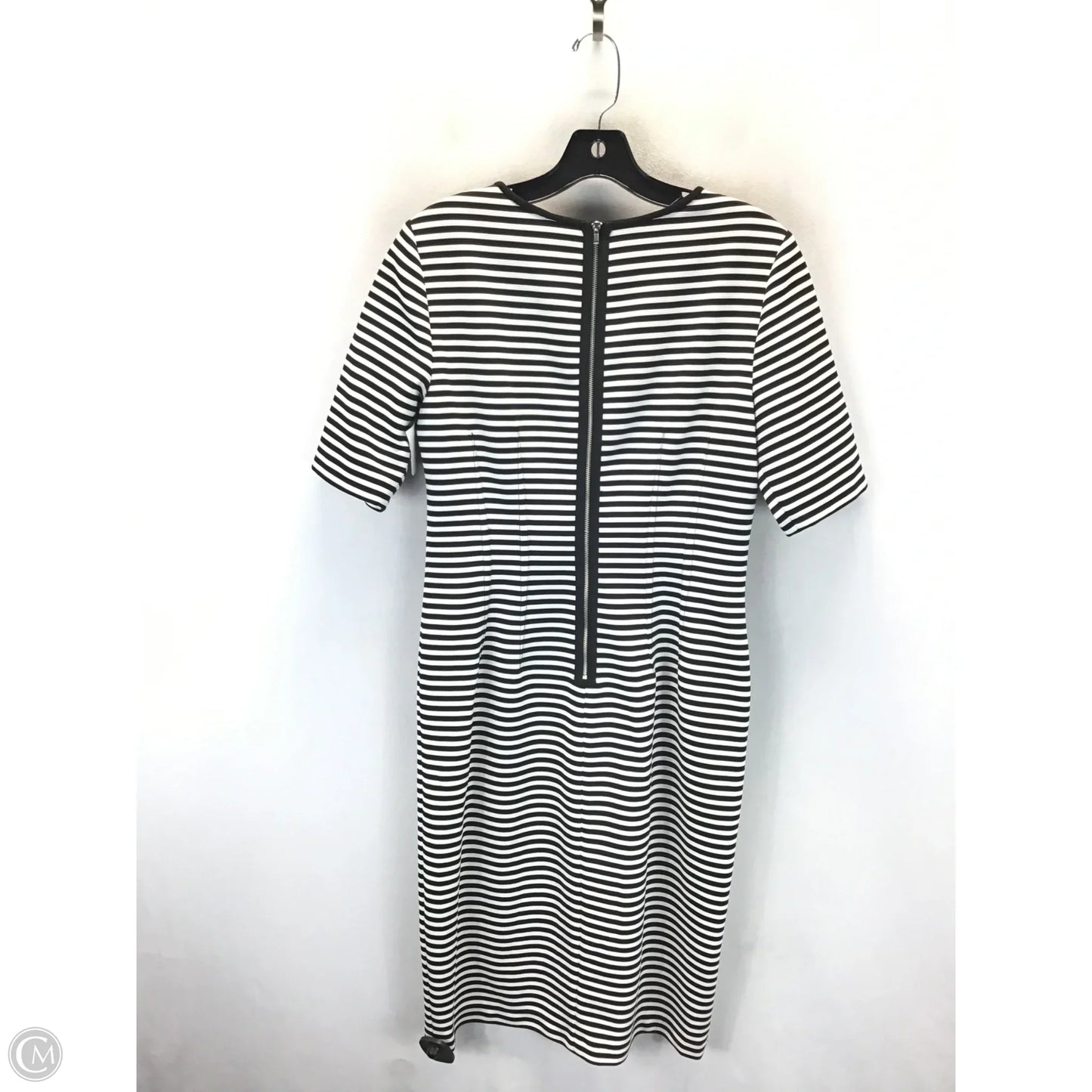 Dress Casual Midi By Maggy London In Black & White, Size: 10