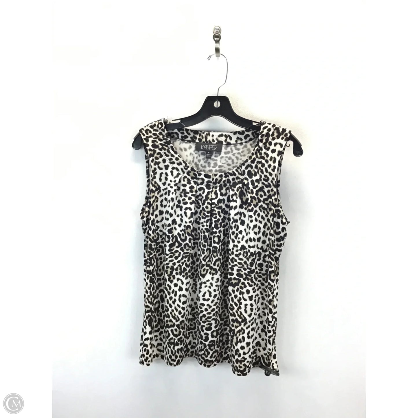 Top Sleeveless By Kasper In Animal Print, Size: M