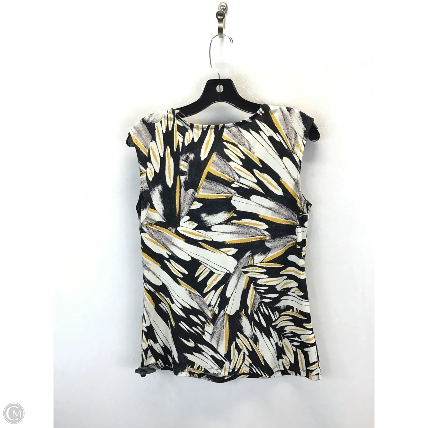 Top Sleeveless By Jones Studio In Black & Yellow, Size: S