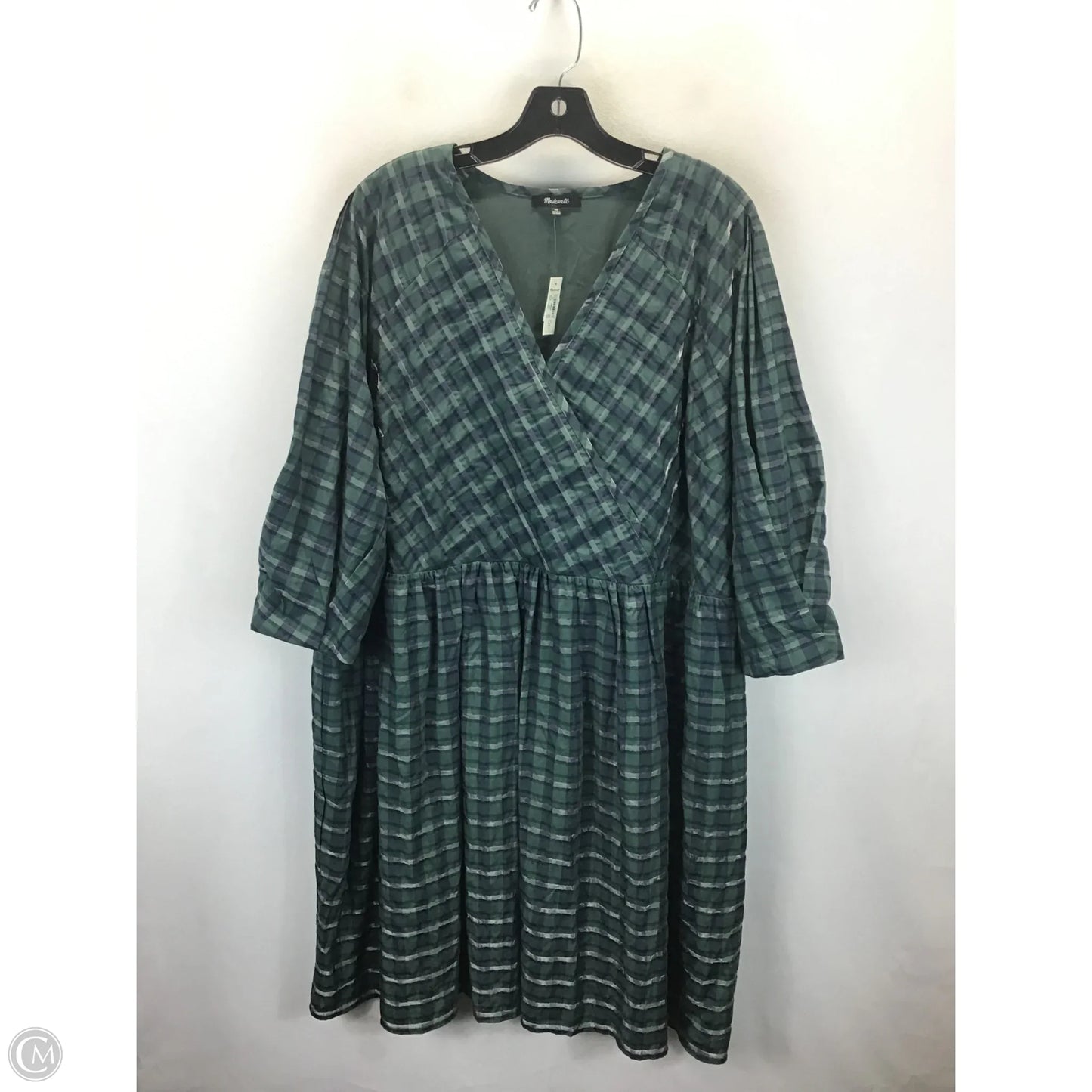 Dress Casual Midi By Madewell In Blue & Green, Size: 3x