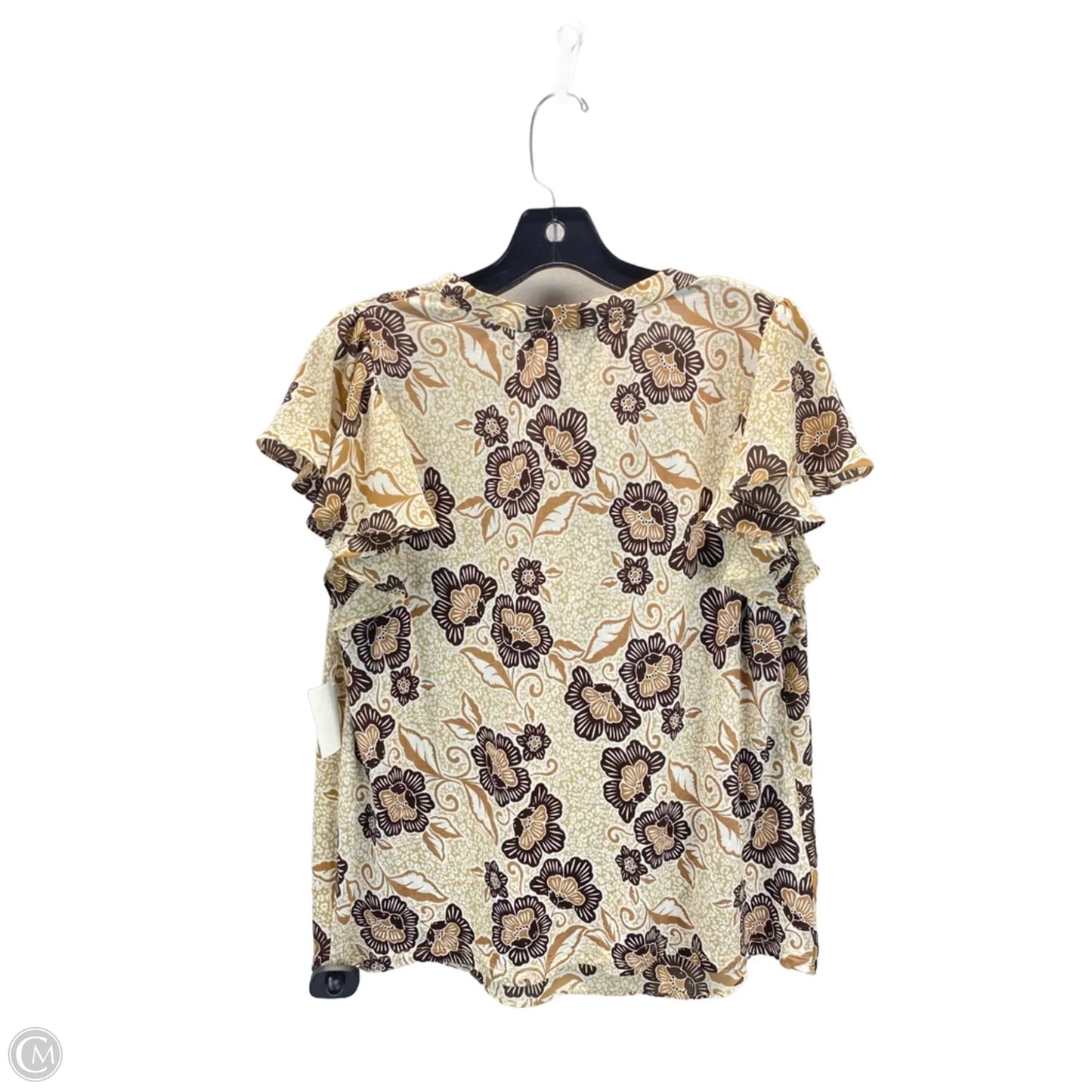 Top Short Sleeve By Loft In Brown, Size: S