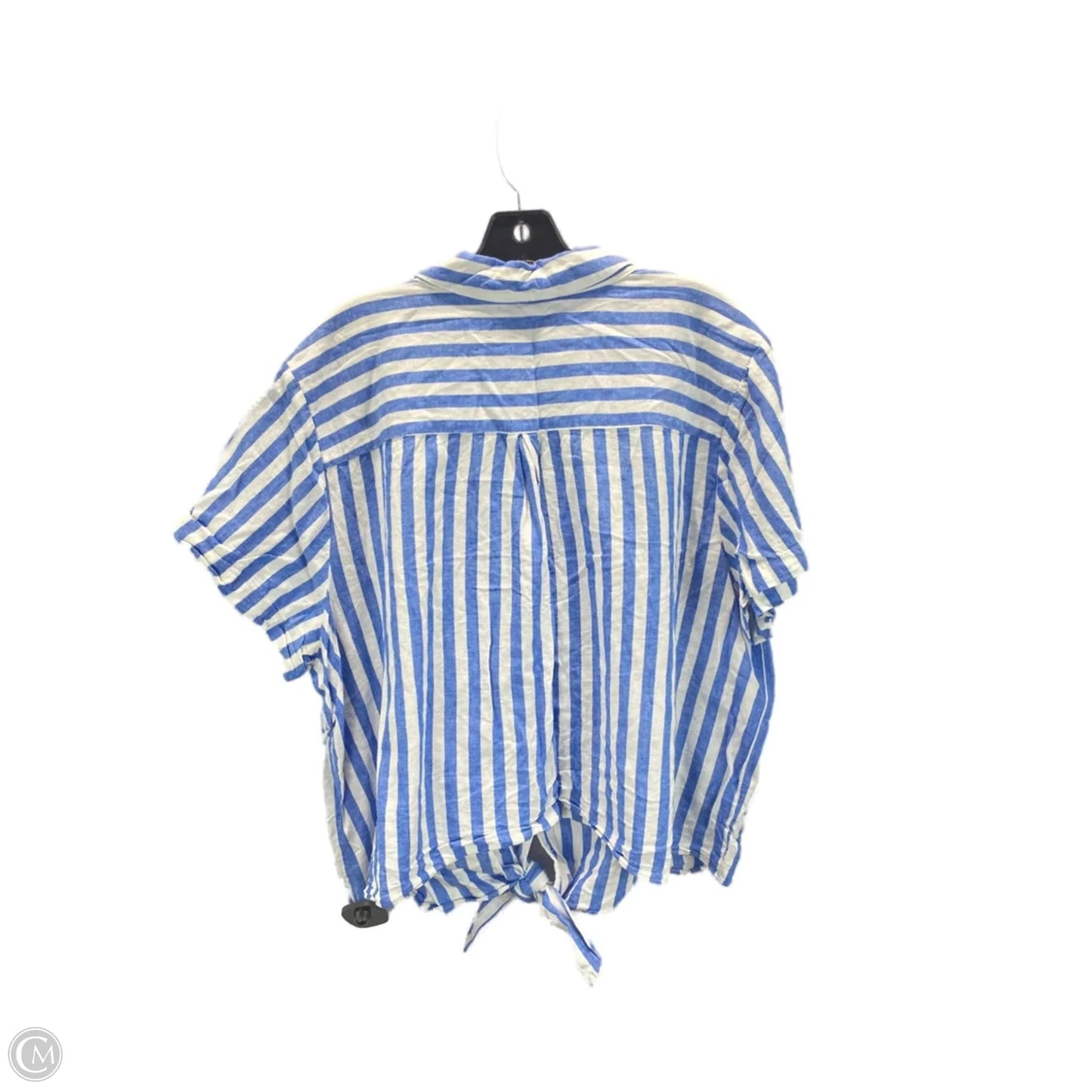Top Short Sleeve By Ava & Viv In Striped Pattern, Size: 2x