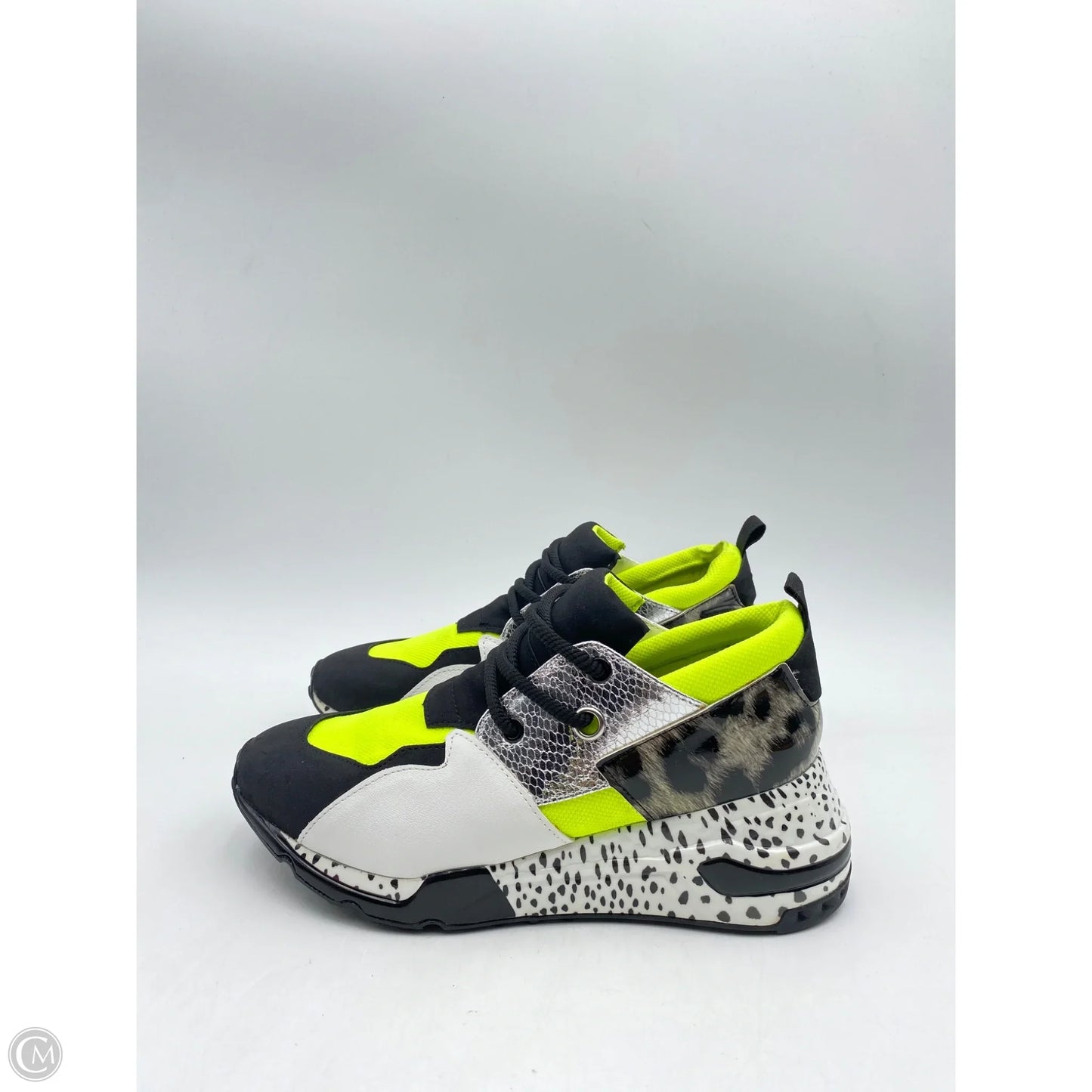Shoes Athletic By Steve Madden In Black & Green, Size: 8