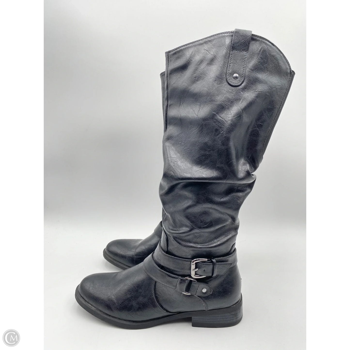 Boots Knee Flats By White Mountain In Black, Size: 10