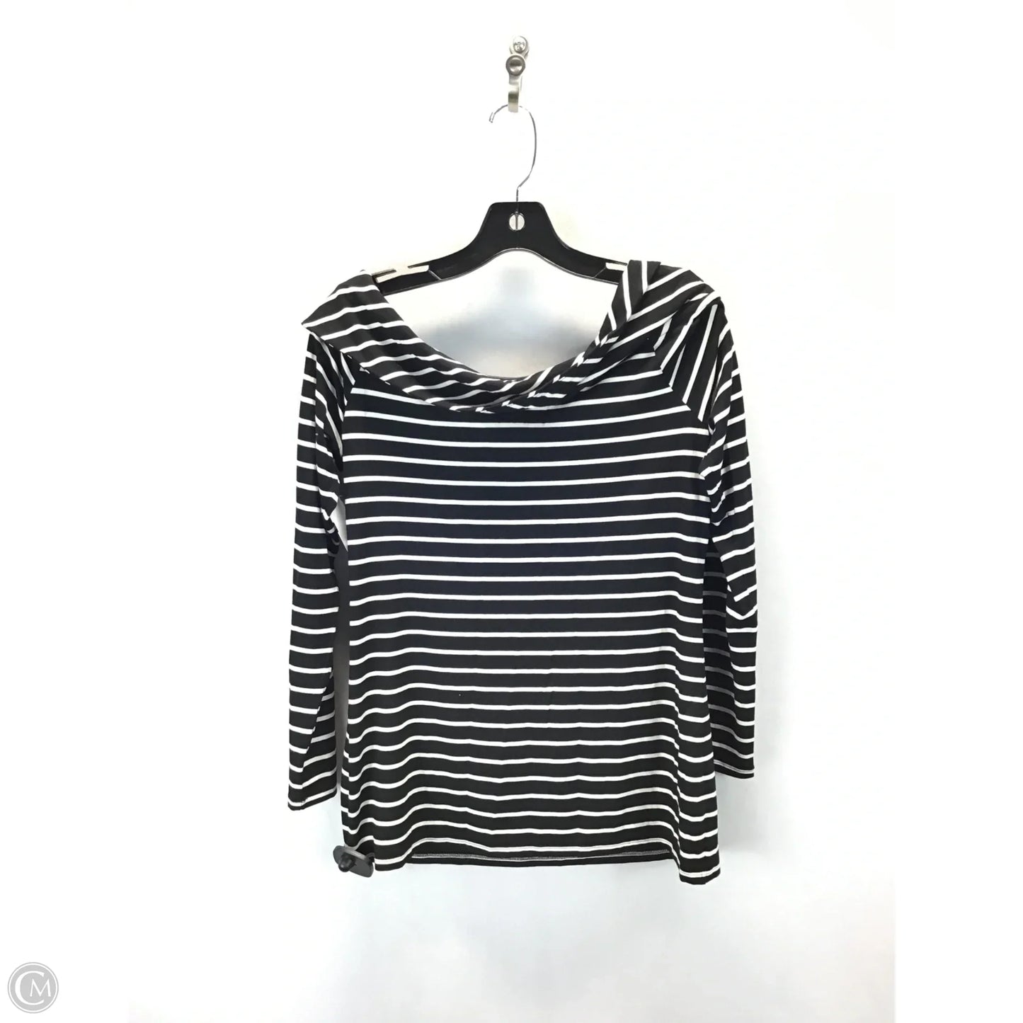 Top Long Sleeve By White House Black Market In Striped Pattern, Size: M