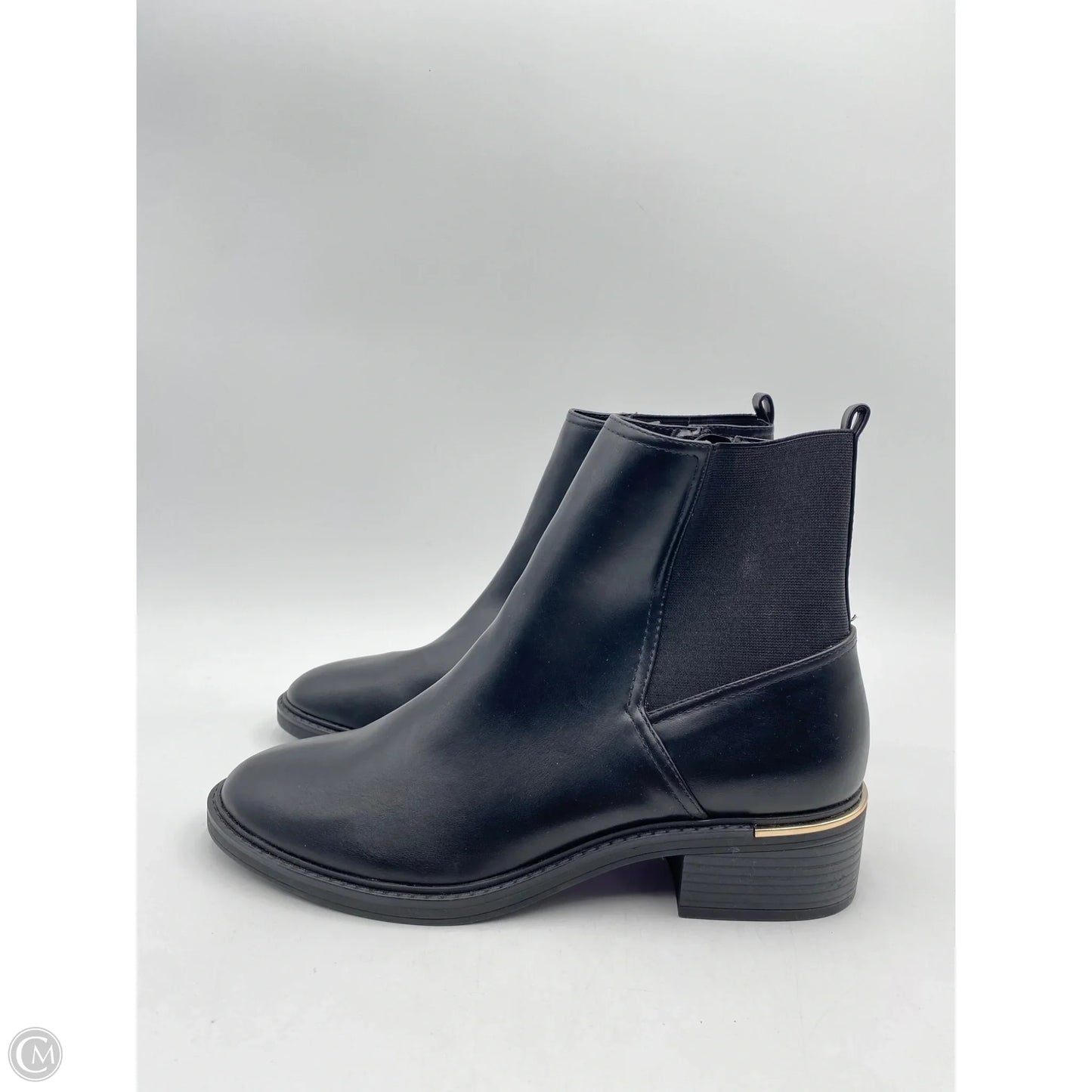 Boots Ankle Flats By Clothes Mentor In Black, Size: 10