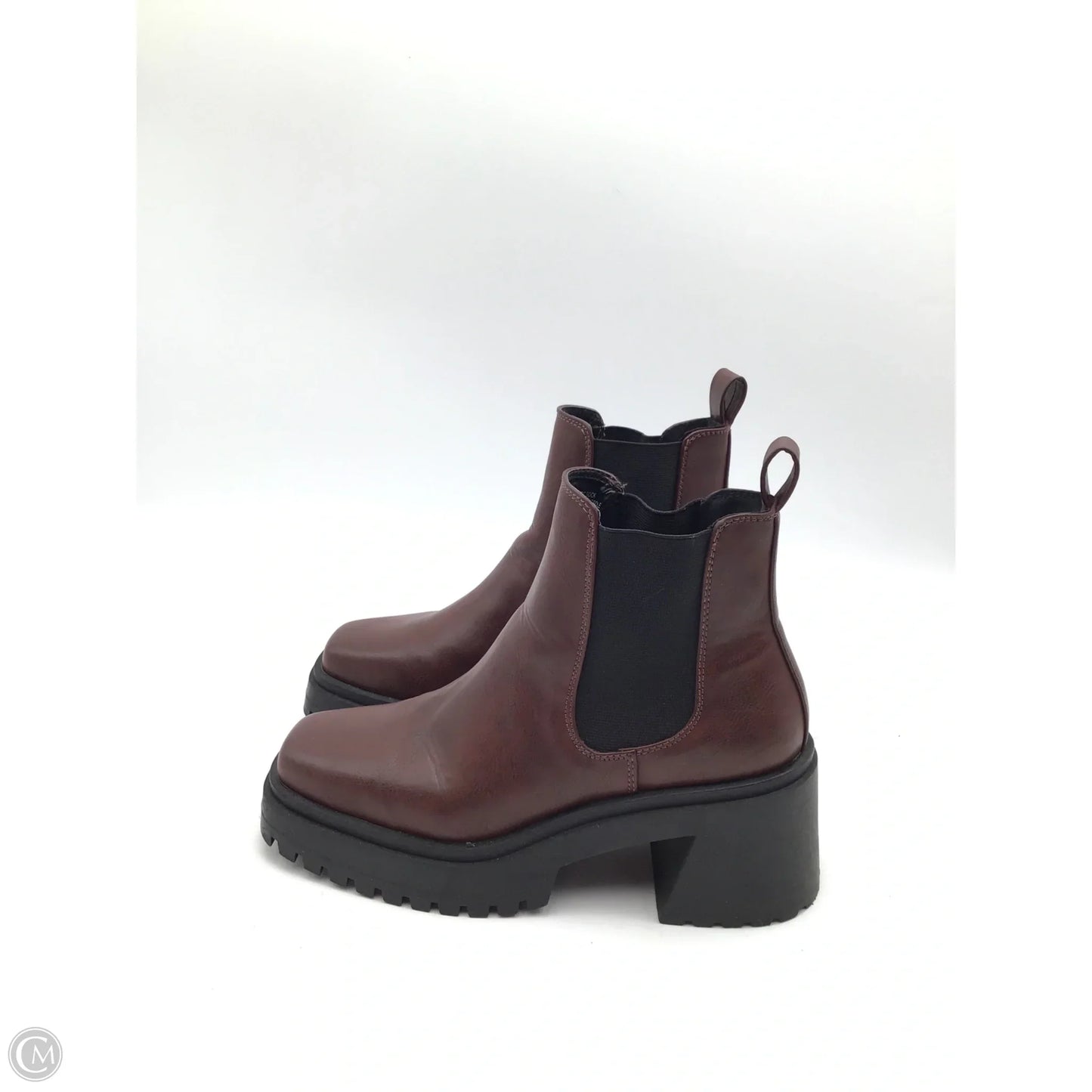 Boots Ankle Heels By Madden Girl In Brown, Size: 9