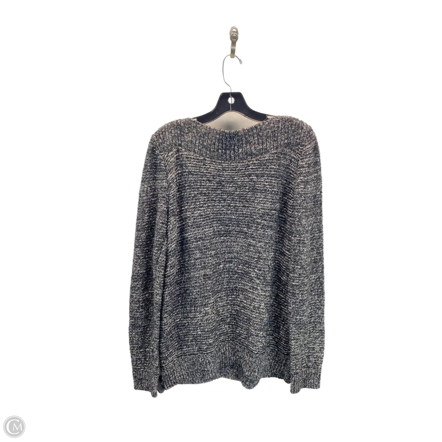 Sweater By Croft And Barrow In Black & Grey, Size: L