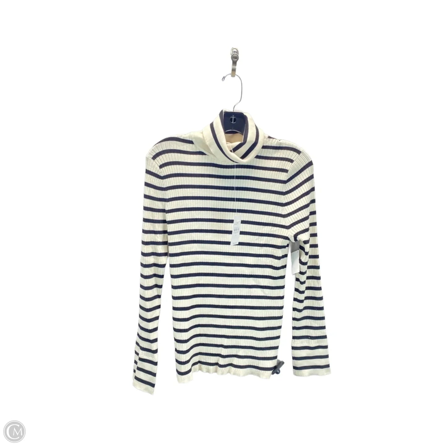 Top Long Sleeve By Loft In Striped Pattern, Size: Xl