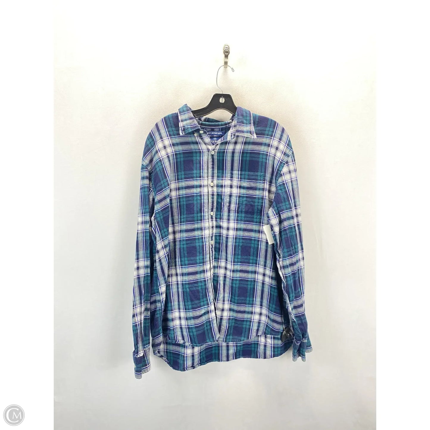 Top Long Sleeve By Old Navy In Plaid Pattern, Size: 2x
