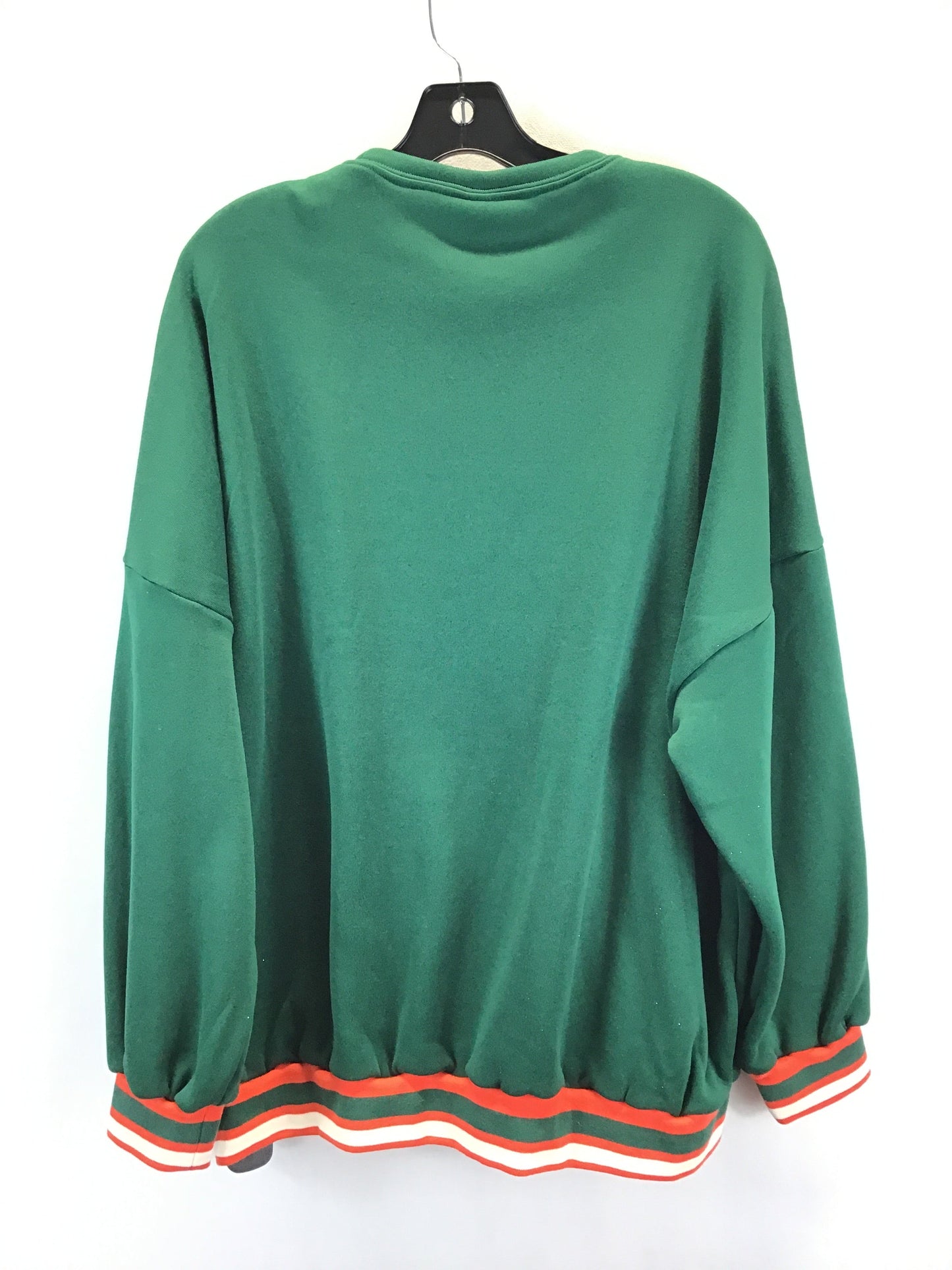 Sweatshirt Collar By Shein In Green & Orange, Size: S