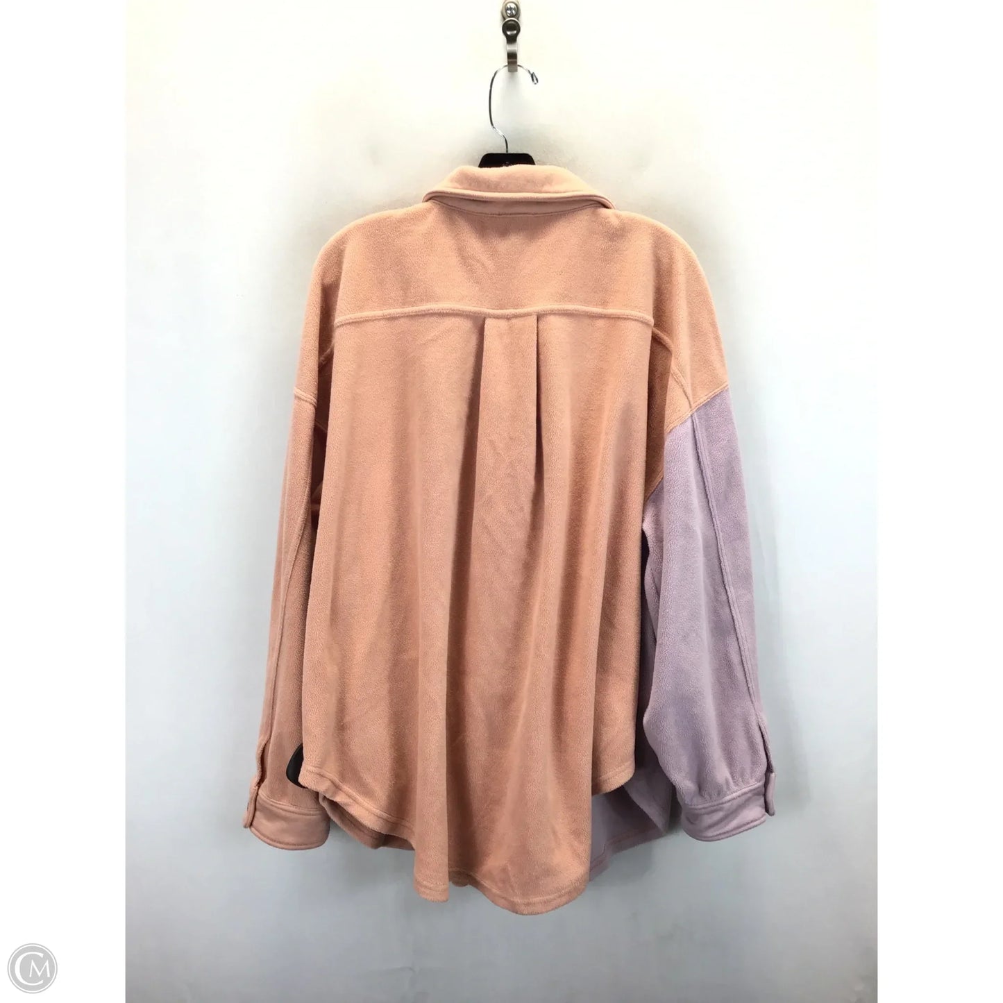Jacket Shirt By Bibi In Peach, Size: Xl