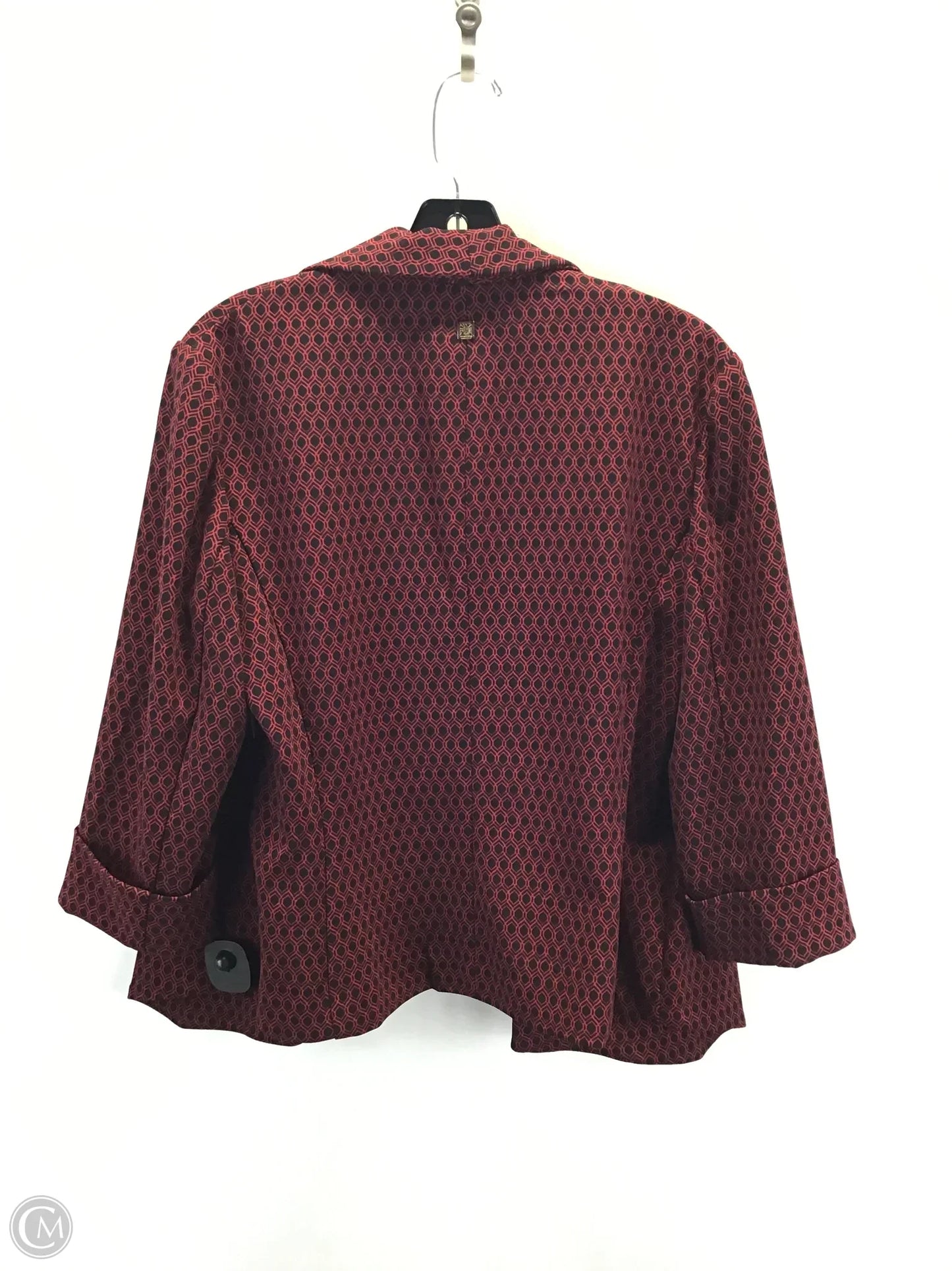Blazer By Anne Klein In Black & Red, Size: L