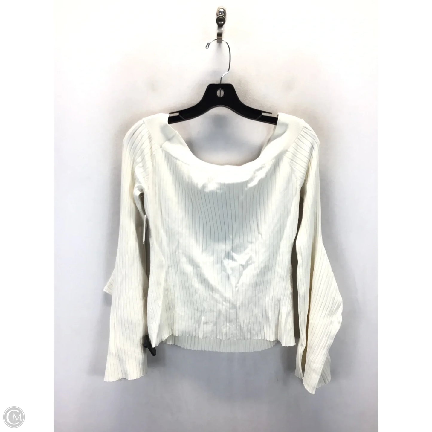 Top Long Sleeve Basic By Bcbgmaxazria In Cream, Size: L