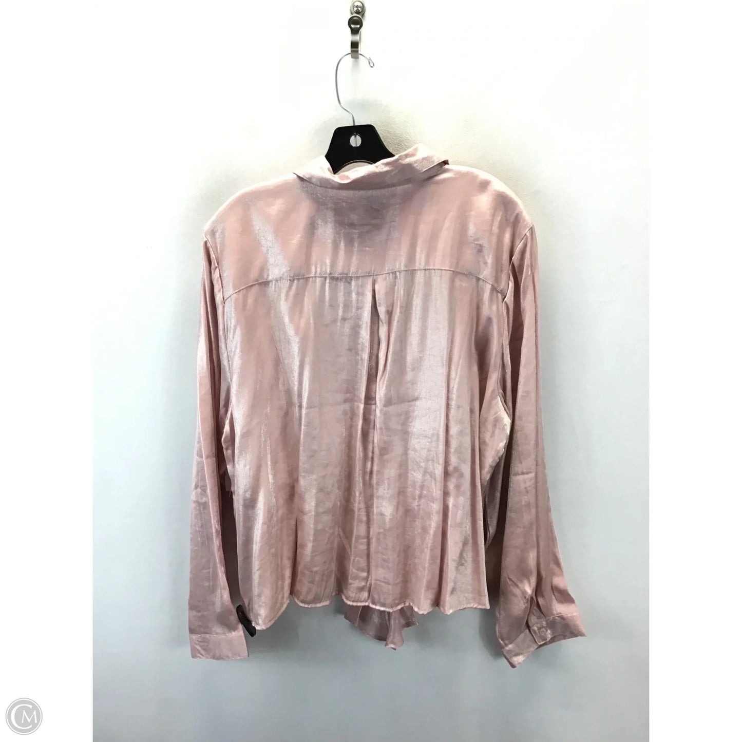 Blouse Long Sleeve By Ashley Stewart In Pink, Size: 2x
