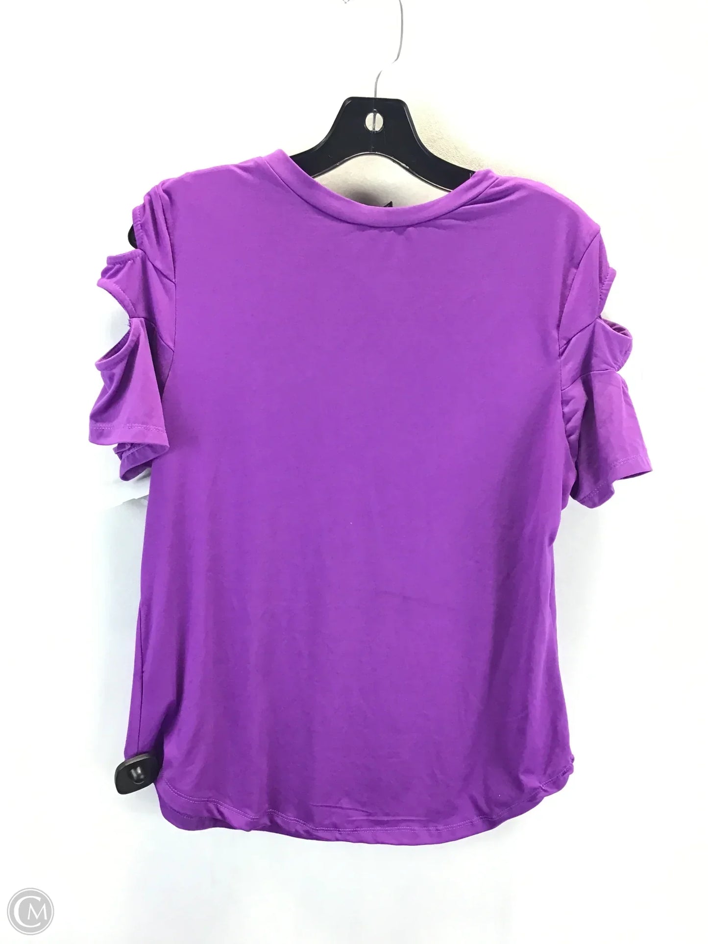 Top Short Sleeve Basic By Rouge In Purple, Size: 1x