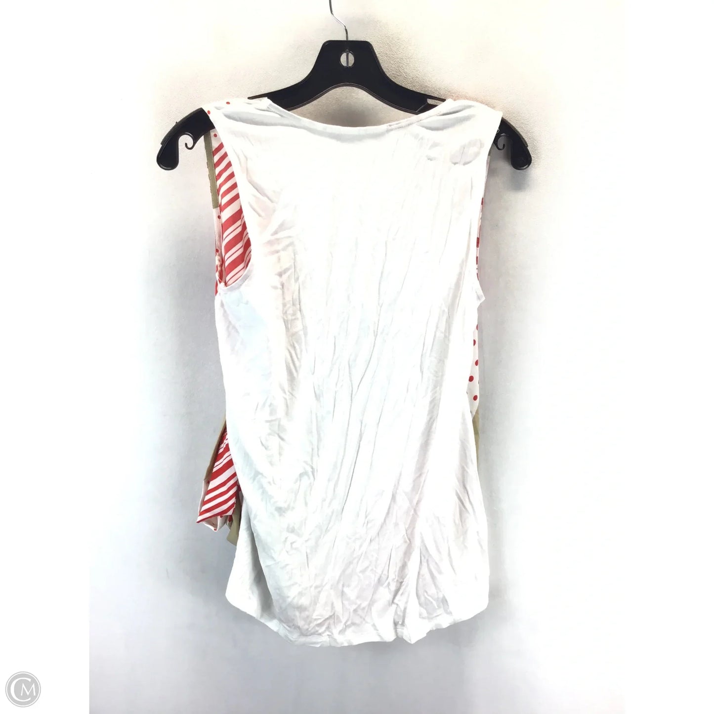 Top Sleeveless By New York And Co In Red & White, Size: S