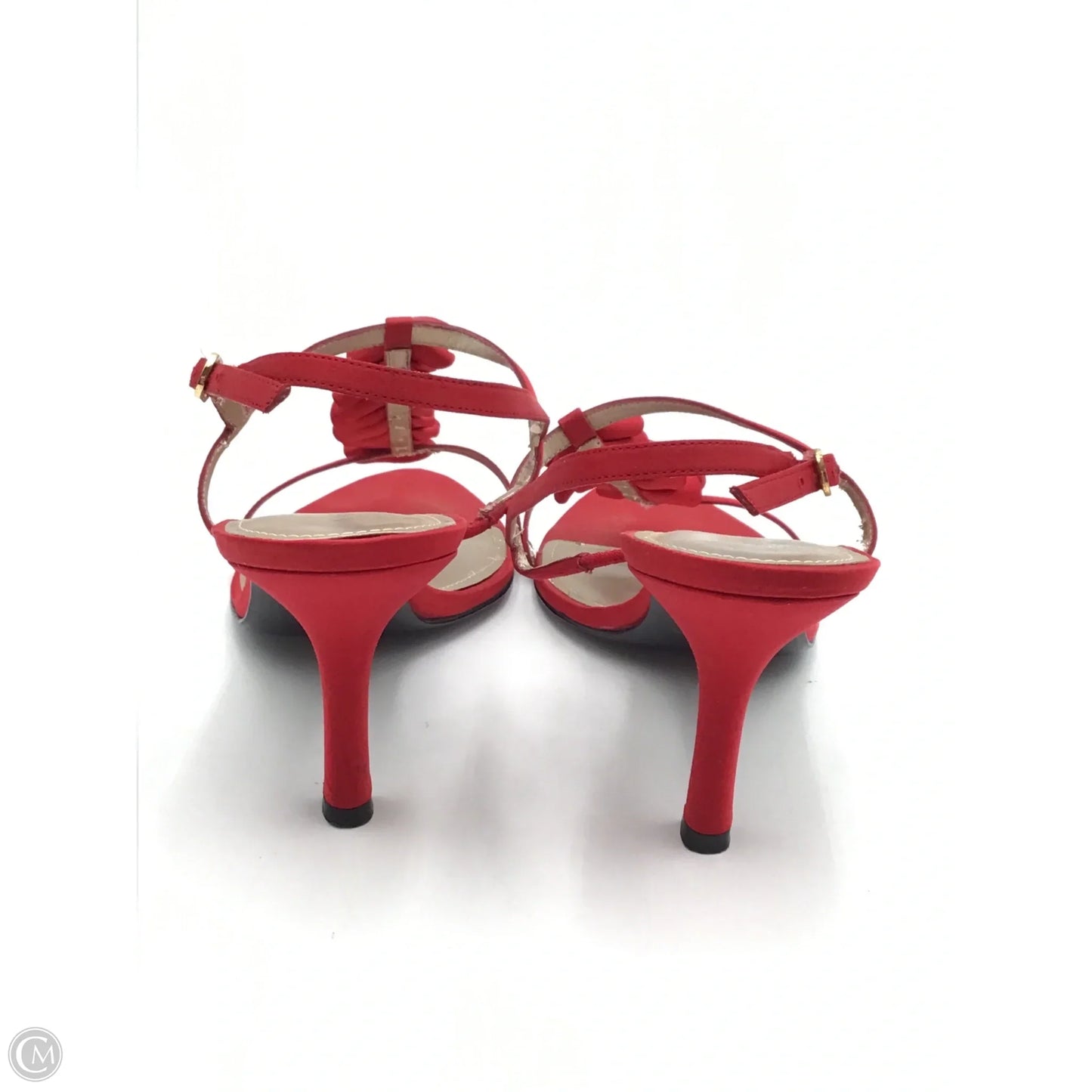 Sandals Heels Stiletto By Nine West In Red, Size: 8