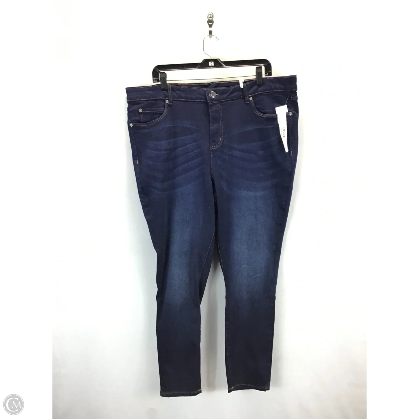 Jeans Skinny By Tahari By Arthur Levine In Blue Denim, Size: 22