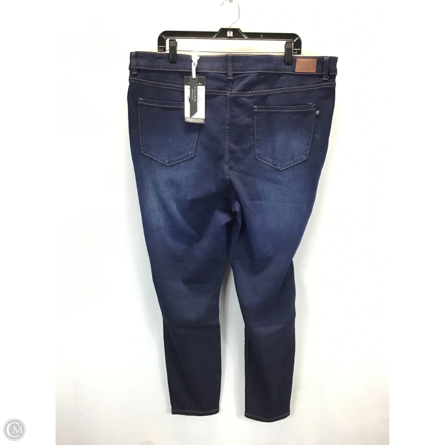 Jeans Skinny By Tahari By Arthur Levine In Blue Denim, Size: 22
