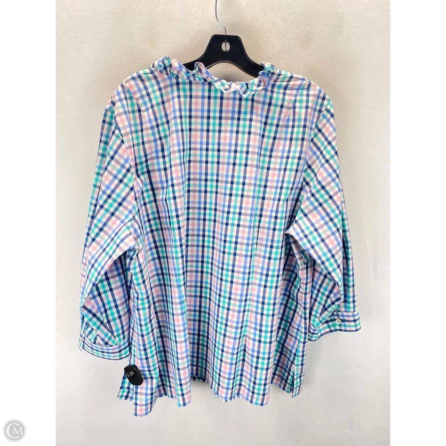 Blouse 3/4 Sleeve By Talbots In Multi-colored, Size: 1x