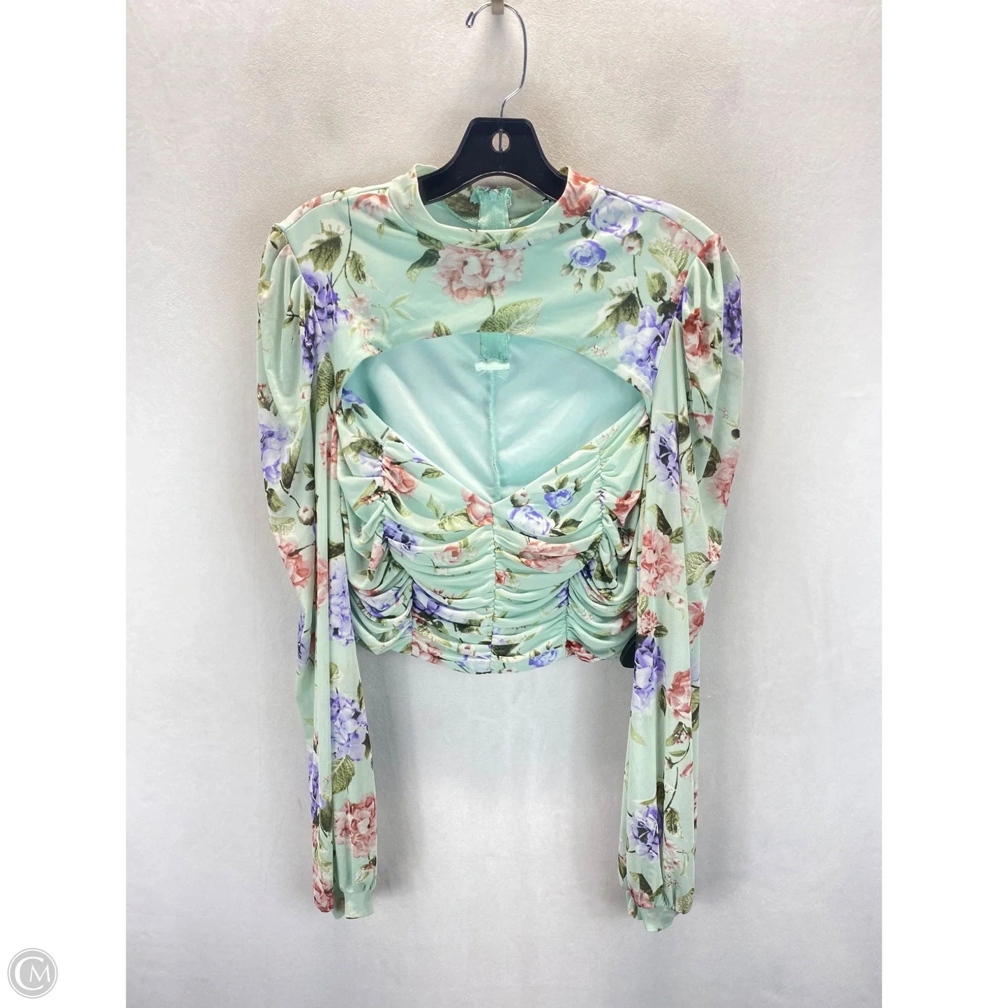 Top 3/4 Sleeve By Fashion Nova In Floral Print, Size: 1x