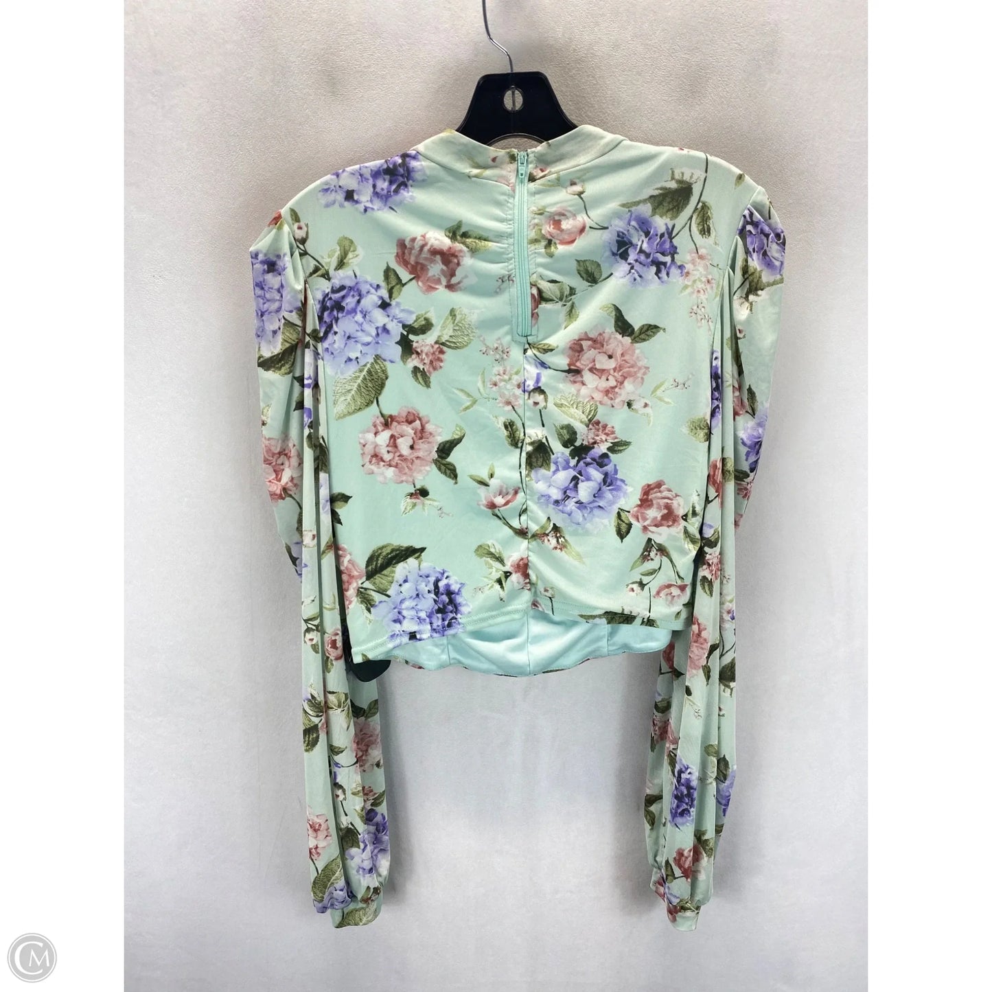 Top 3/4 Sleeve By Fashion Nova In Floral Print, Size: 1x