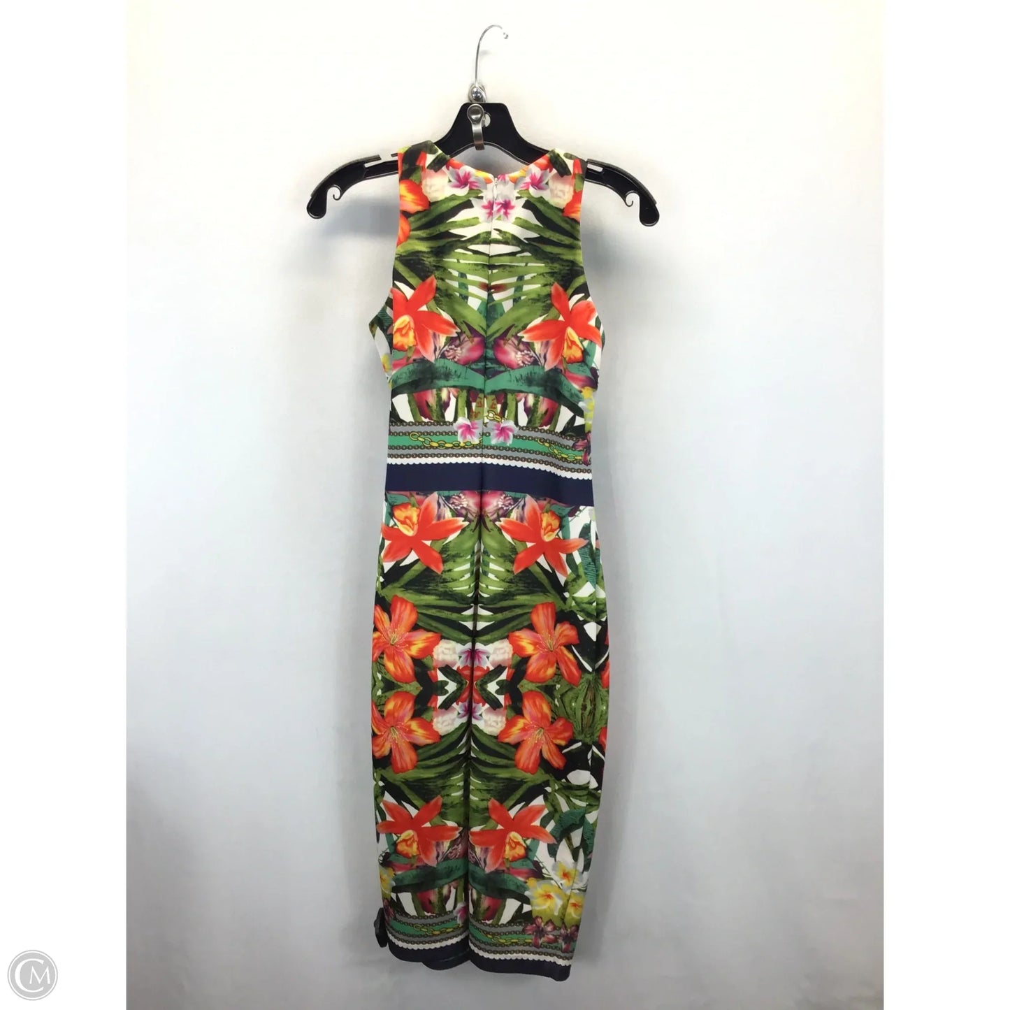 Dress Casual Midi By New York And Co In Tropical Print, Size: Xs