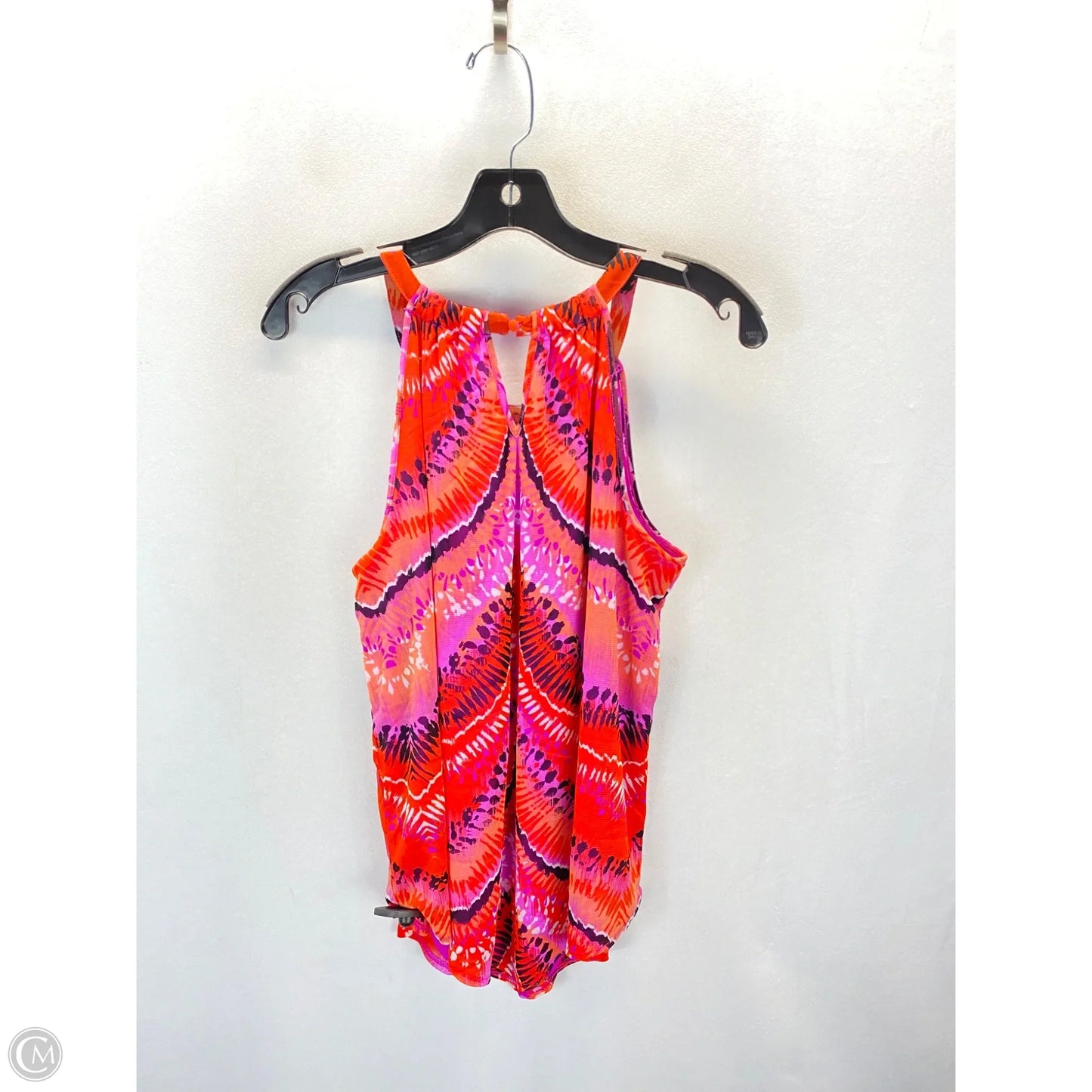 Top Sleeveless By Inc In Orange & Pink, Size: L