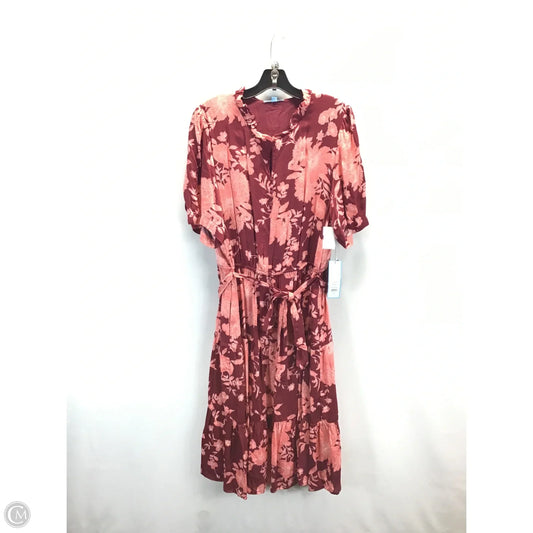 Dress Casual Midi By Draper James In Floral Print, Size: 1x