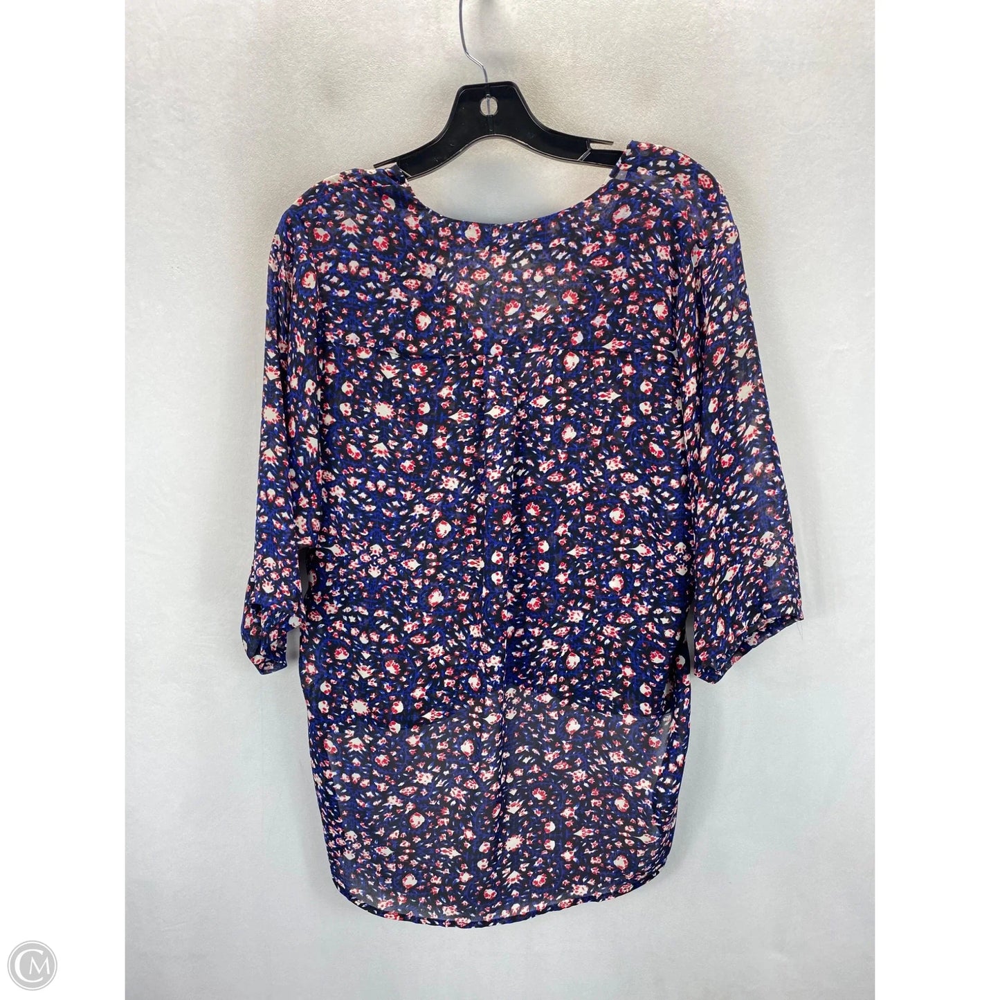 Top Short Sleeve By Wayf In Blue Red & White, Size: S