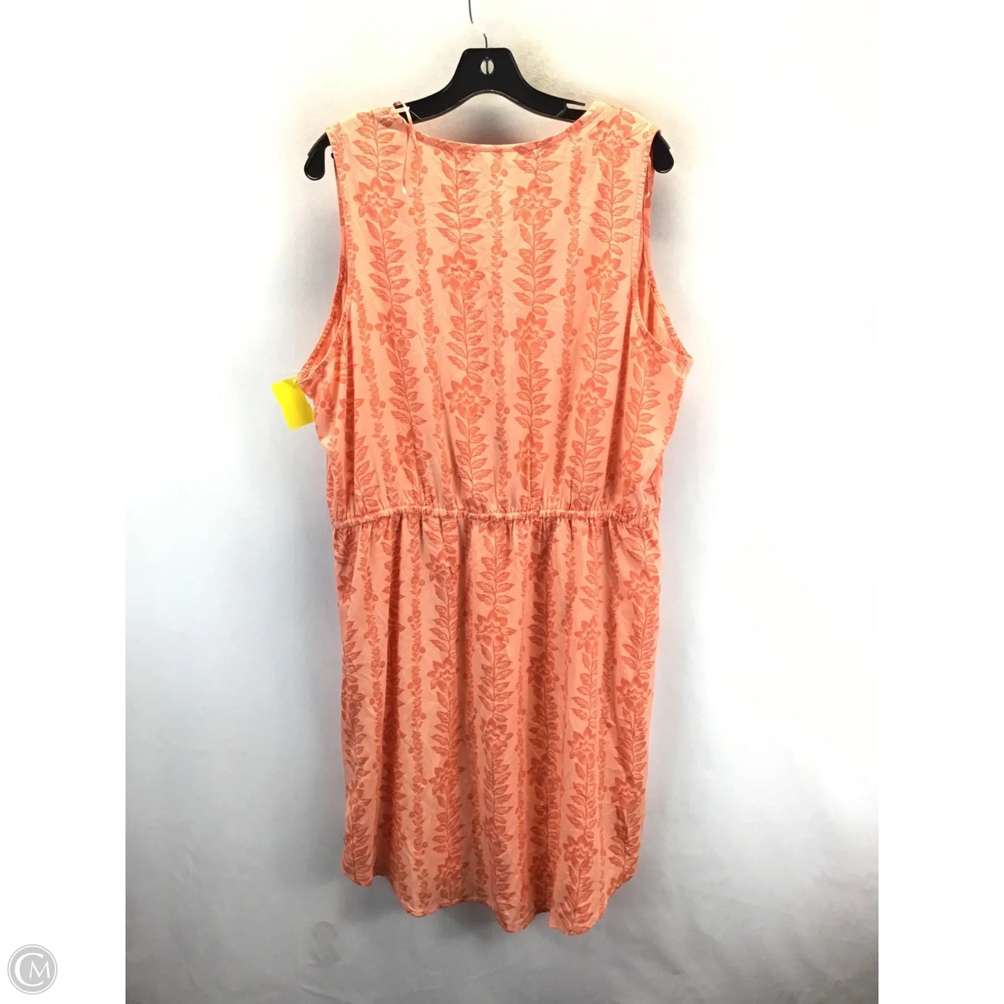 Dress Casual Midi By Time And Tru In Peach, Size: 2x