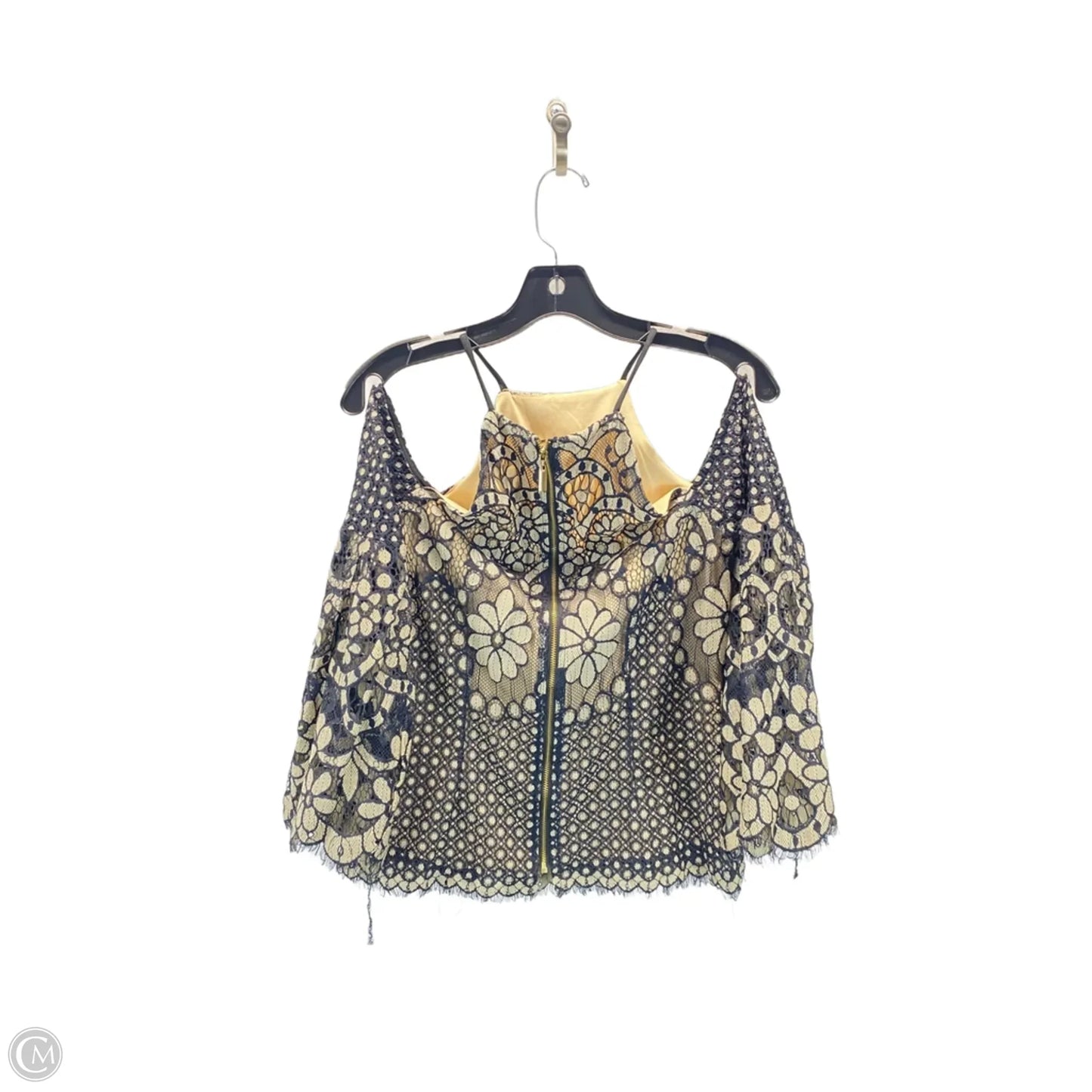 Top Long Sleeve By Venus In Black & Brown, Size: 6