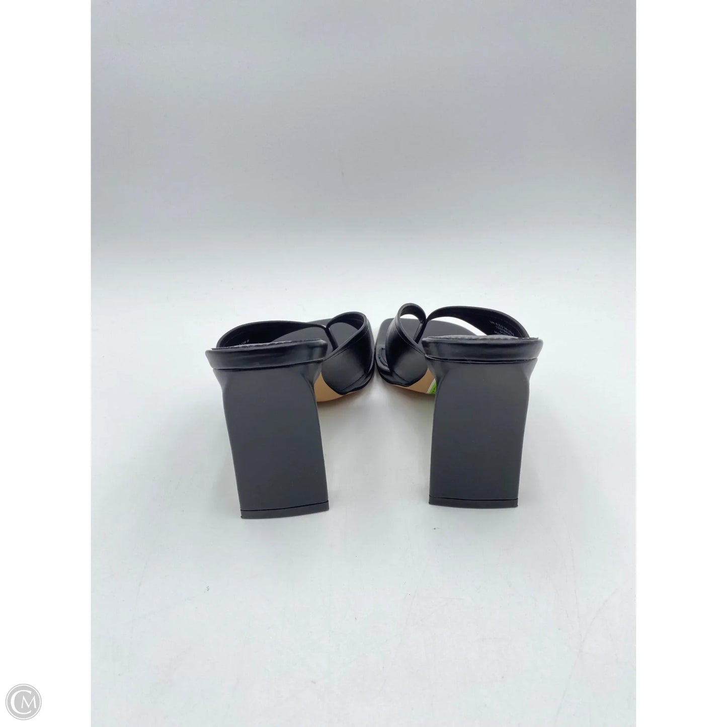 Sandals Heels Block By Topshop In Black, Size: 9