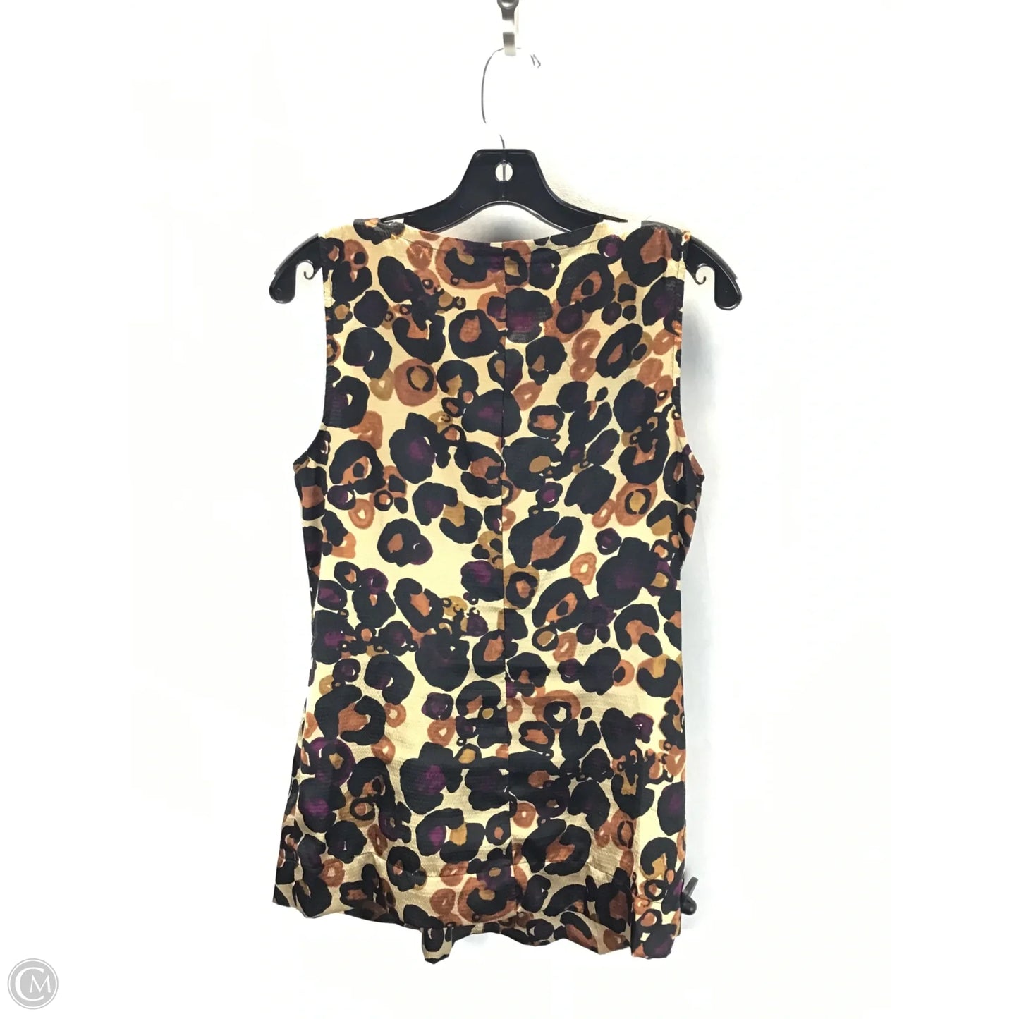 Top Sleeveless By Apt 9 In Black & Orange, Size: M