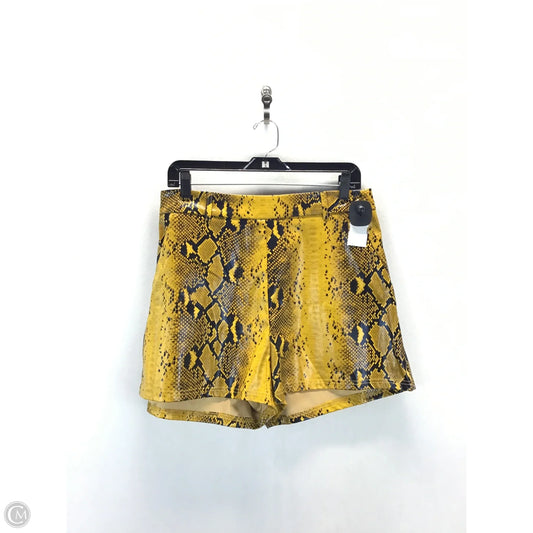 Shorts By Shein In Black & Yellow, Size: Xl