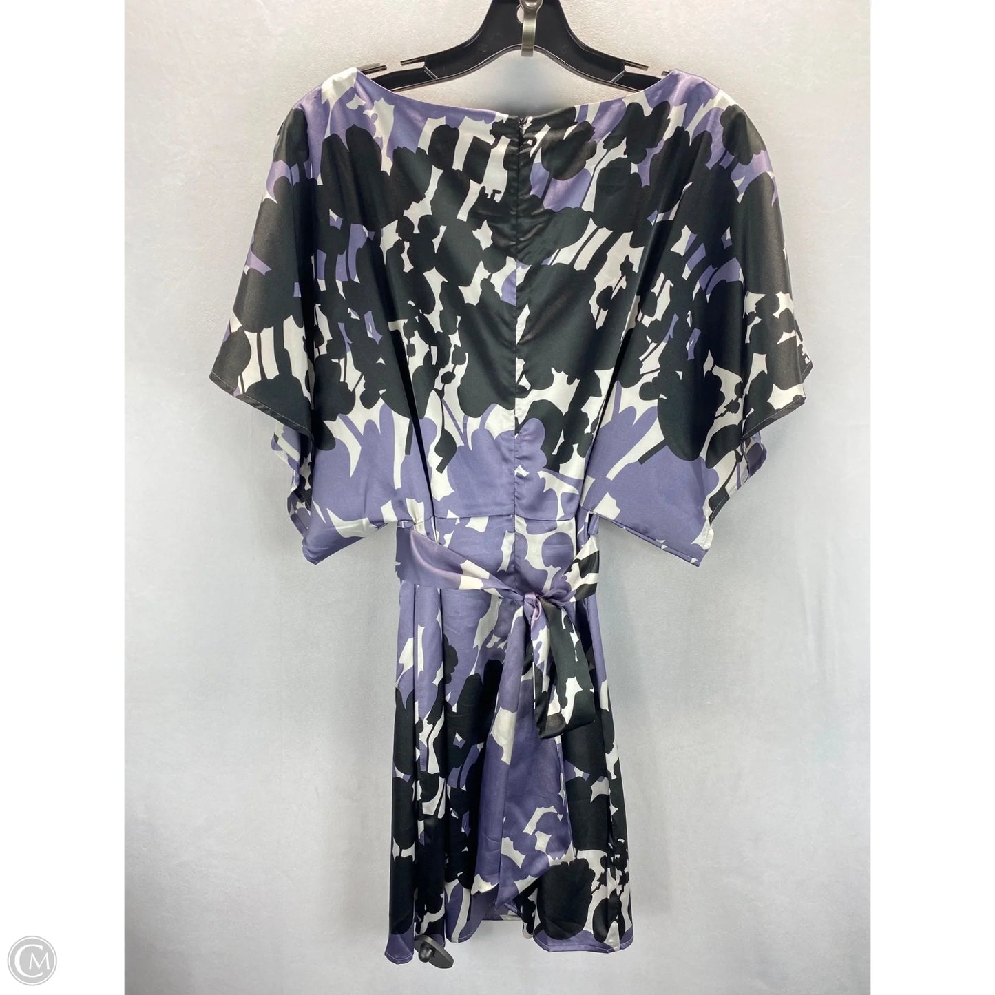 Dress Casual Midi By Bcbgmaxazria In Black & Purple, Size: S