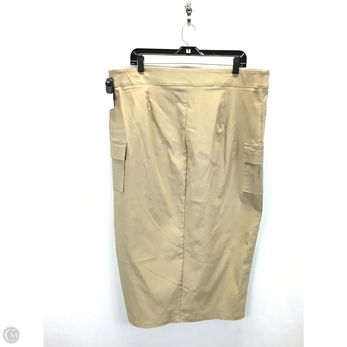Skirt Midi By Clothes Mentor In Beige, Size: 3x