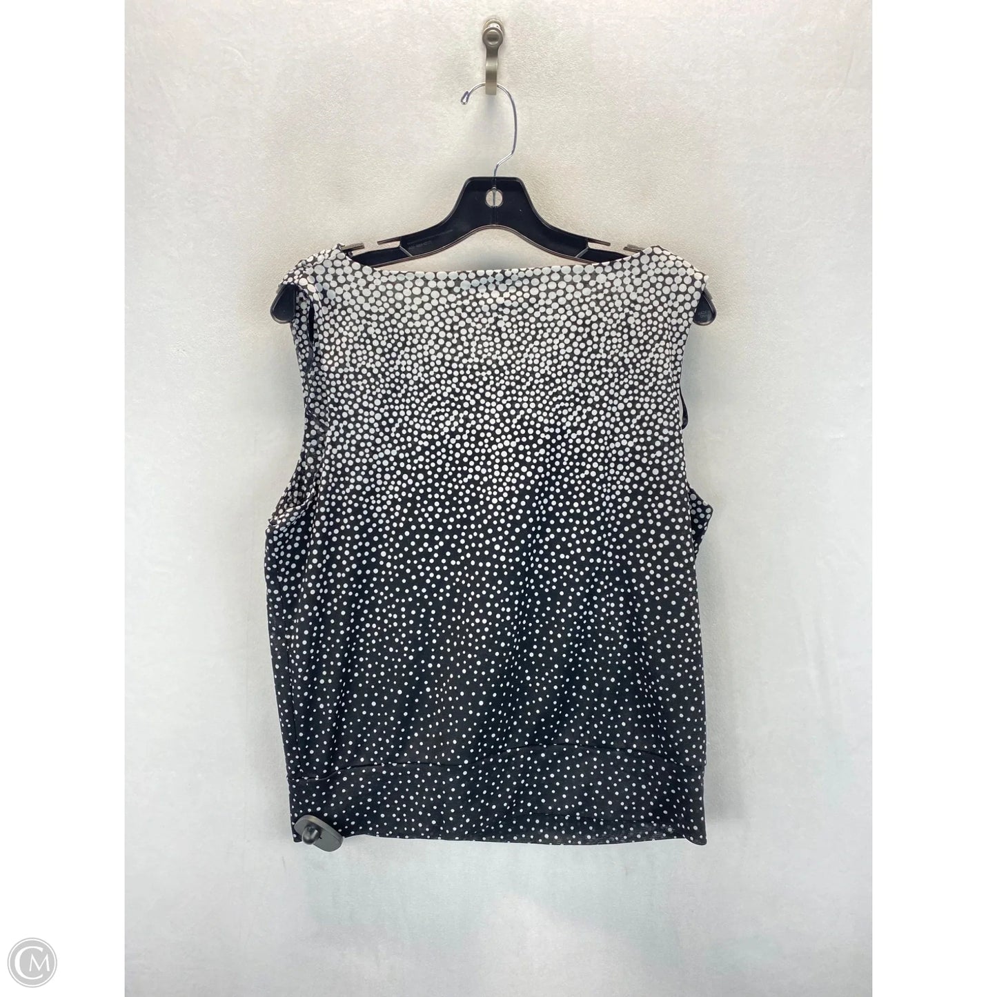 Top Sleeveless By Jones New York In Black & White, Size: L