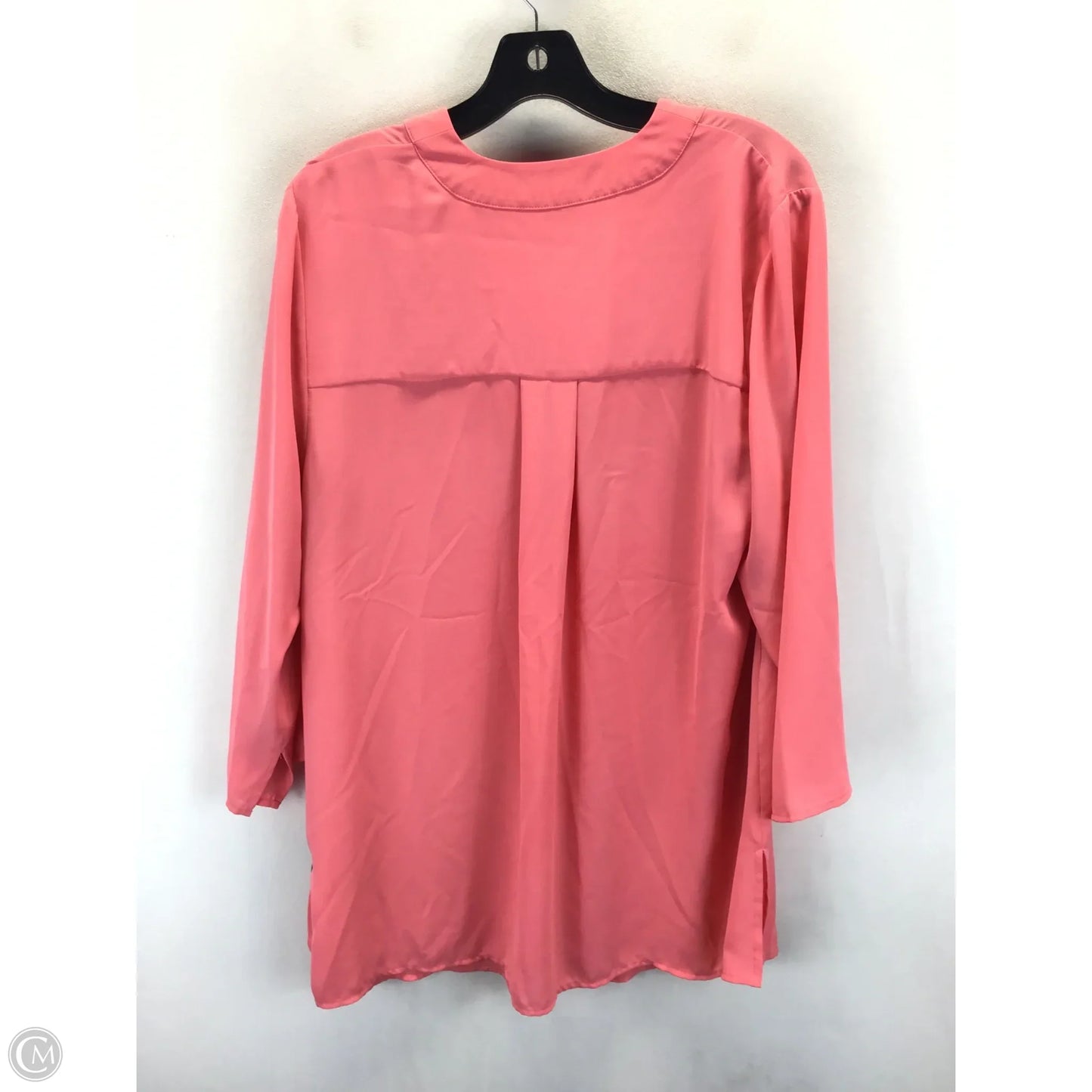 Top 3/4 Sleeve By Eloquii In Peach, Size: 18