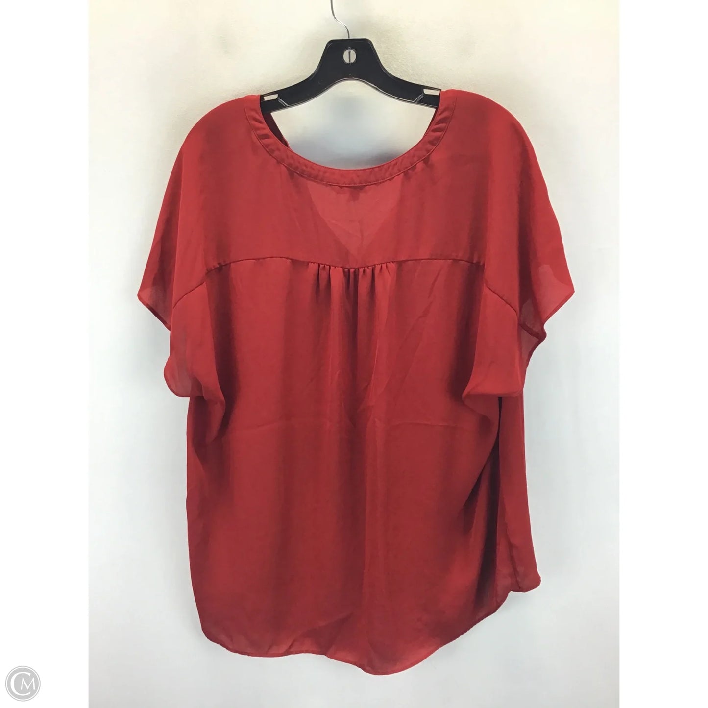 Top Short Sleeve By Banana Republic In Red, Size: Xxl