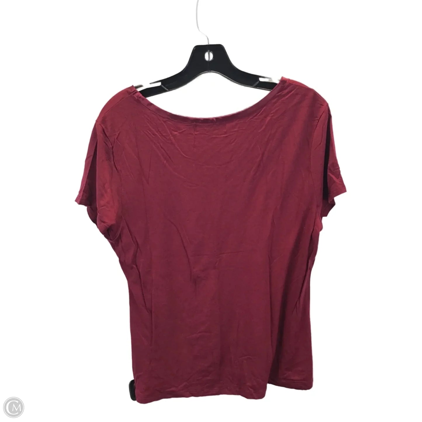 Top Short Sleeve By Banana Republic In Maroon, Size: Xl
