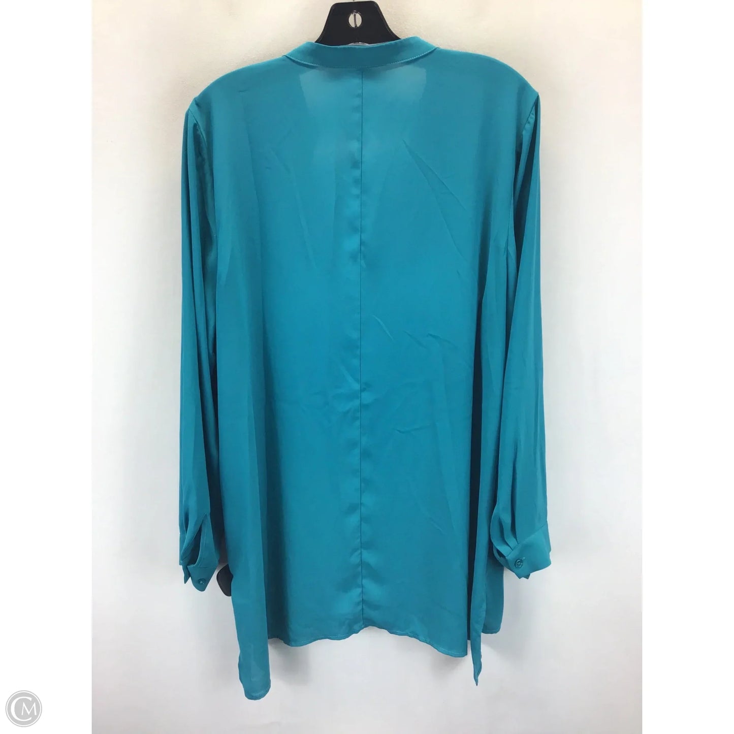 Top Long Sleeve By Eloquii In Teal, Size: 14