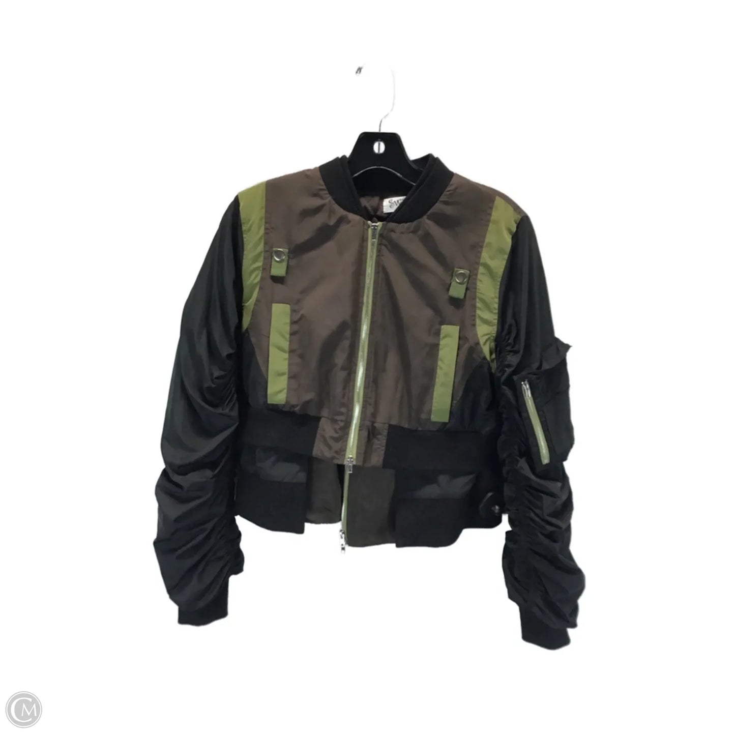 Jacket Puffer & Quilted By Clothes Mentor In Black & Brown, Size: M